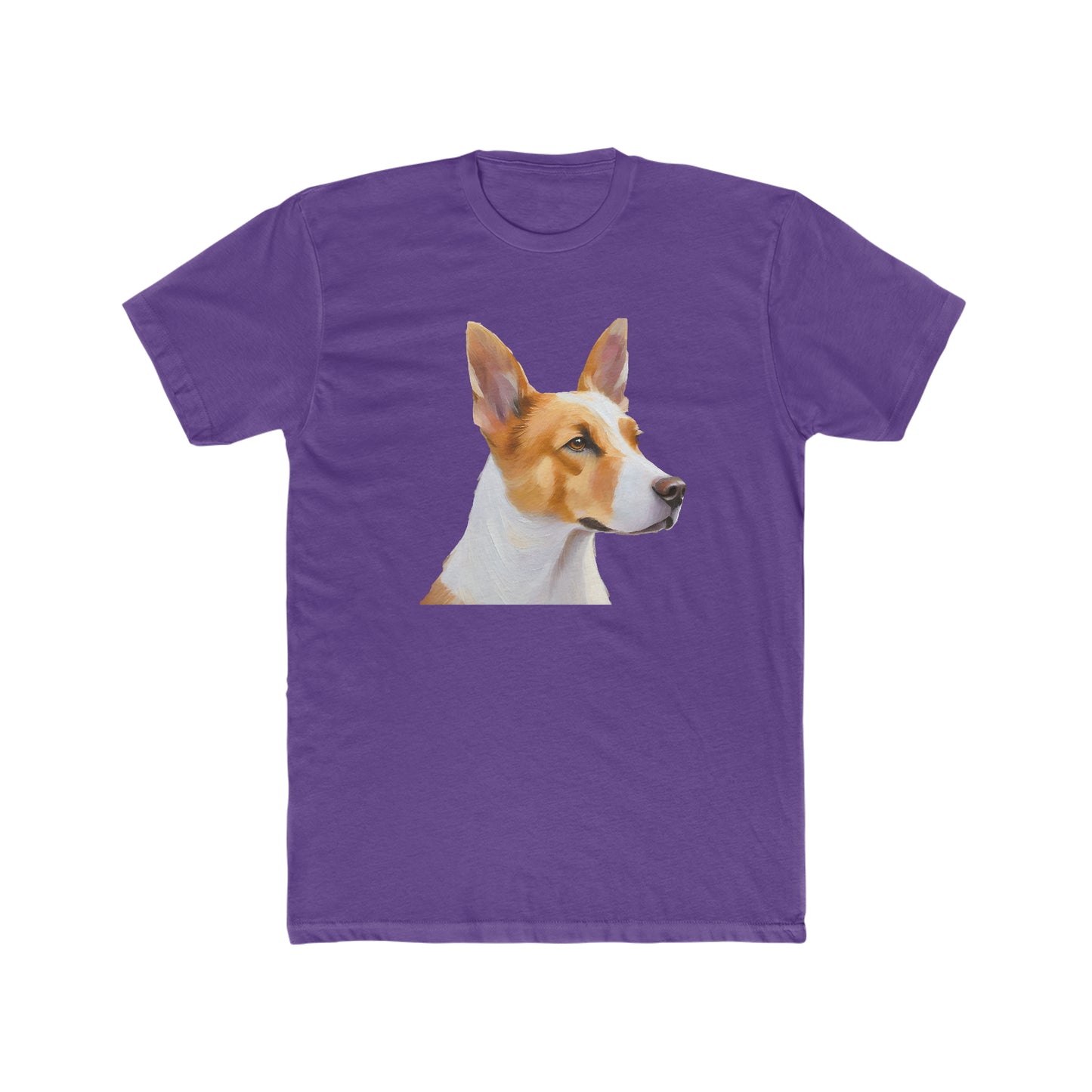 Canaan Dog of Israel Men's Fitted Cotton Crew Tee