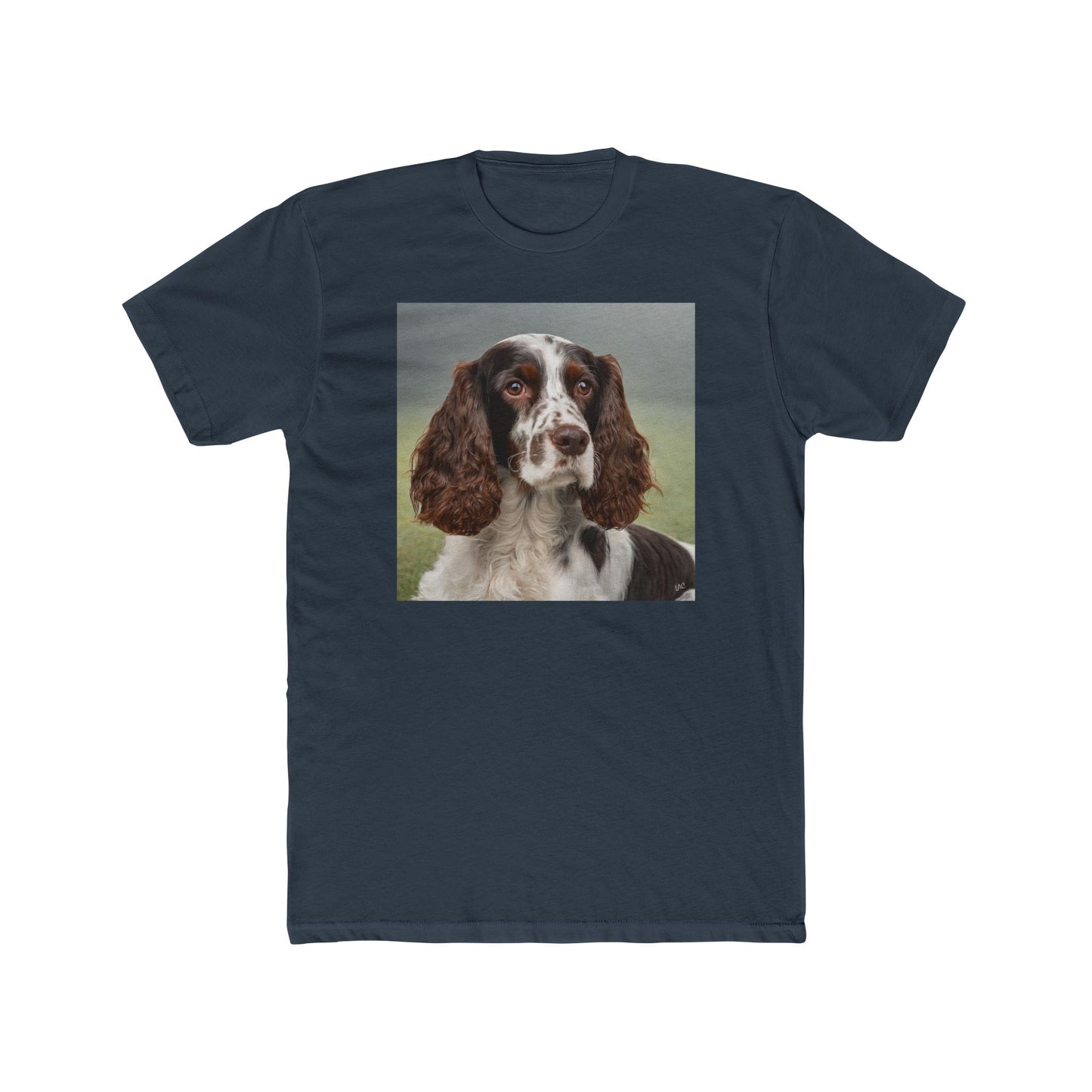 French Spaniel #2 - Men's Fitted Cotton Crew Tee