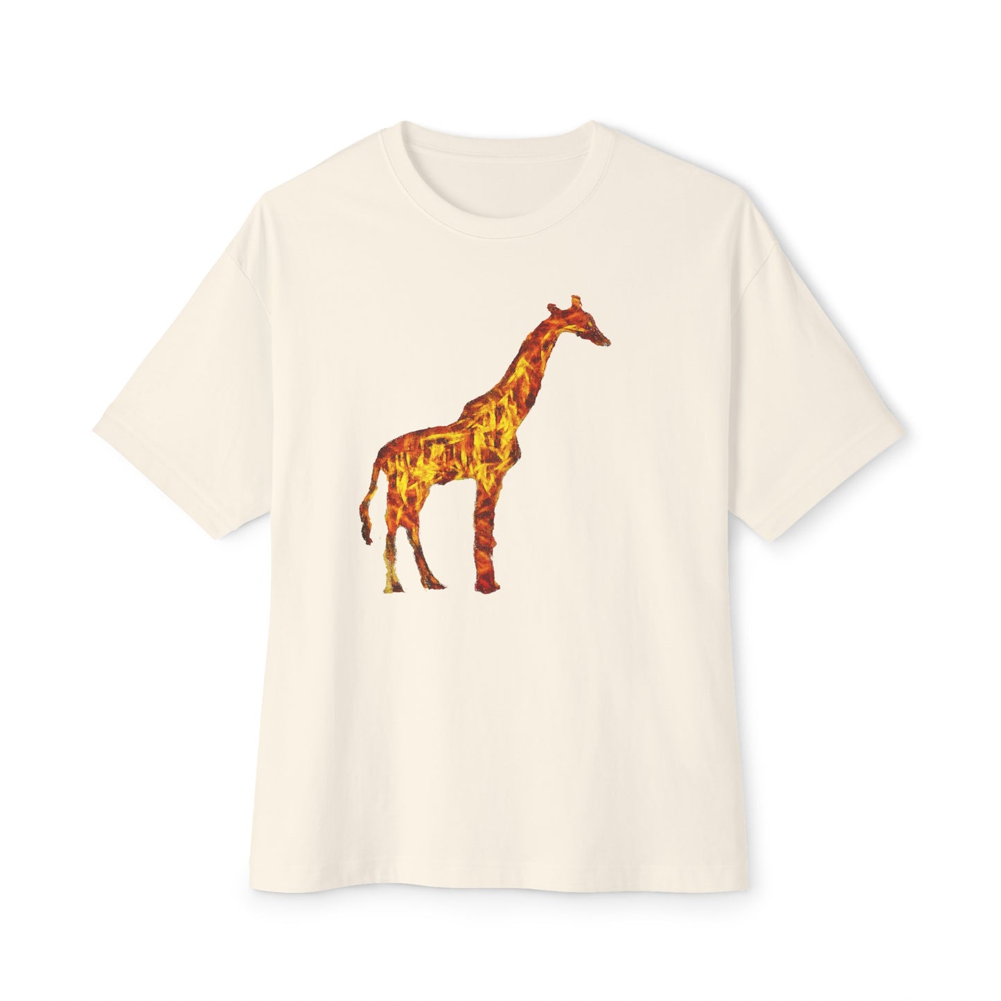 Giraffe Unisex Oversized Ringspun Cotton Boxy T-Shirt