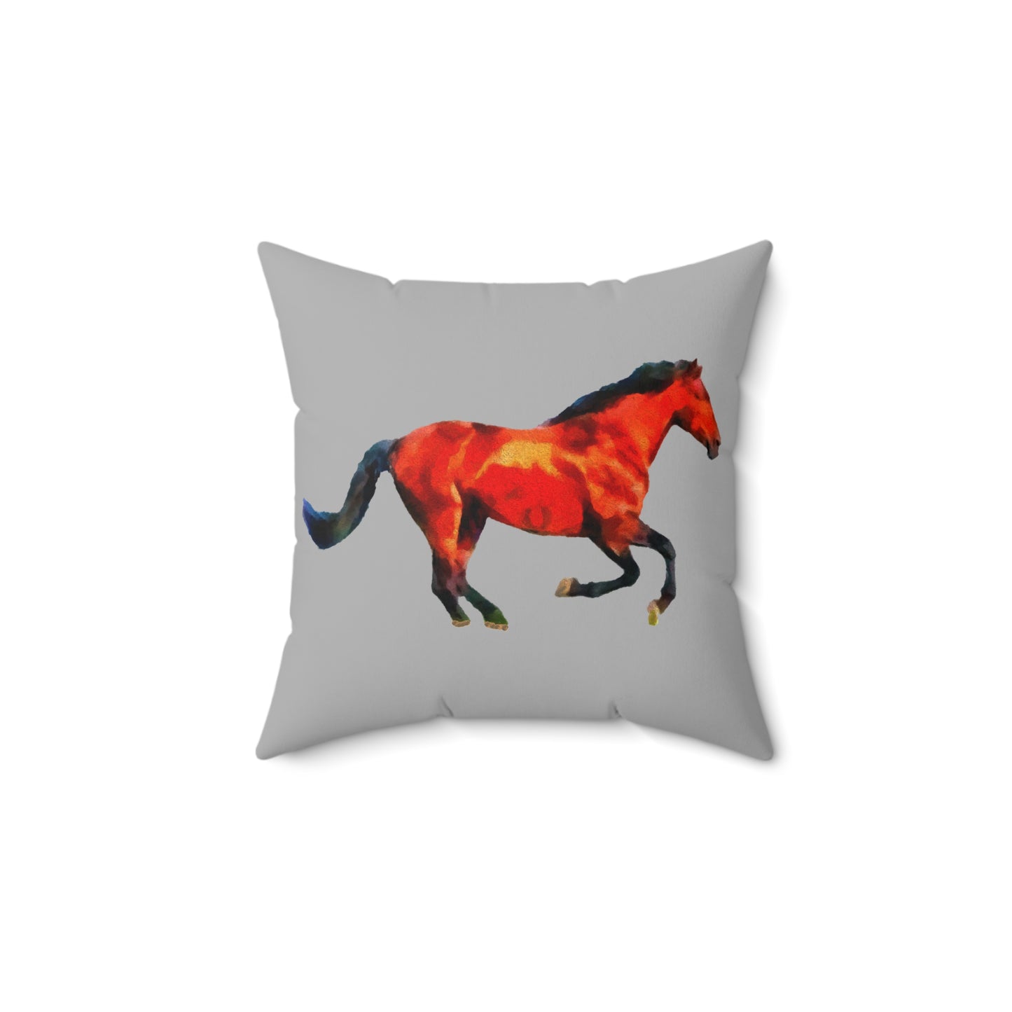 Horse 'Old Red' Spun Polyester Throw Pillow