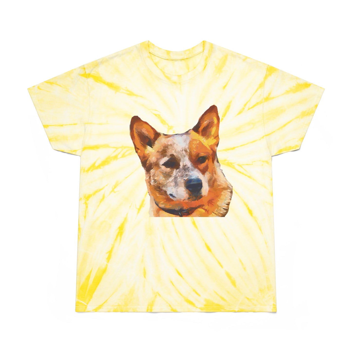 Australian Cattle Dog - Red Heeler Unisex Cotton Tie-Dye Tee, Cyclone