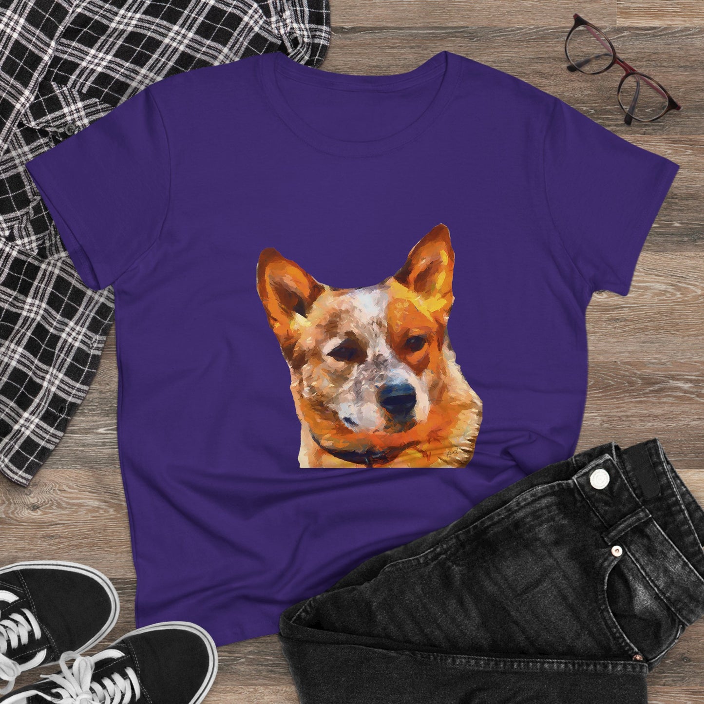 Red Heeler - Australian Cattle Dog Women's Midweight Cotton Tee