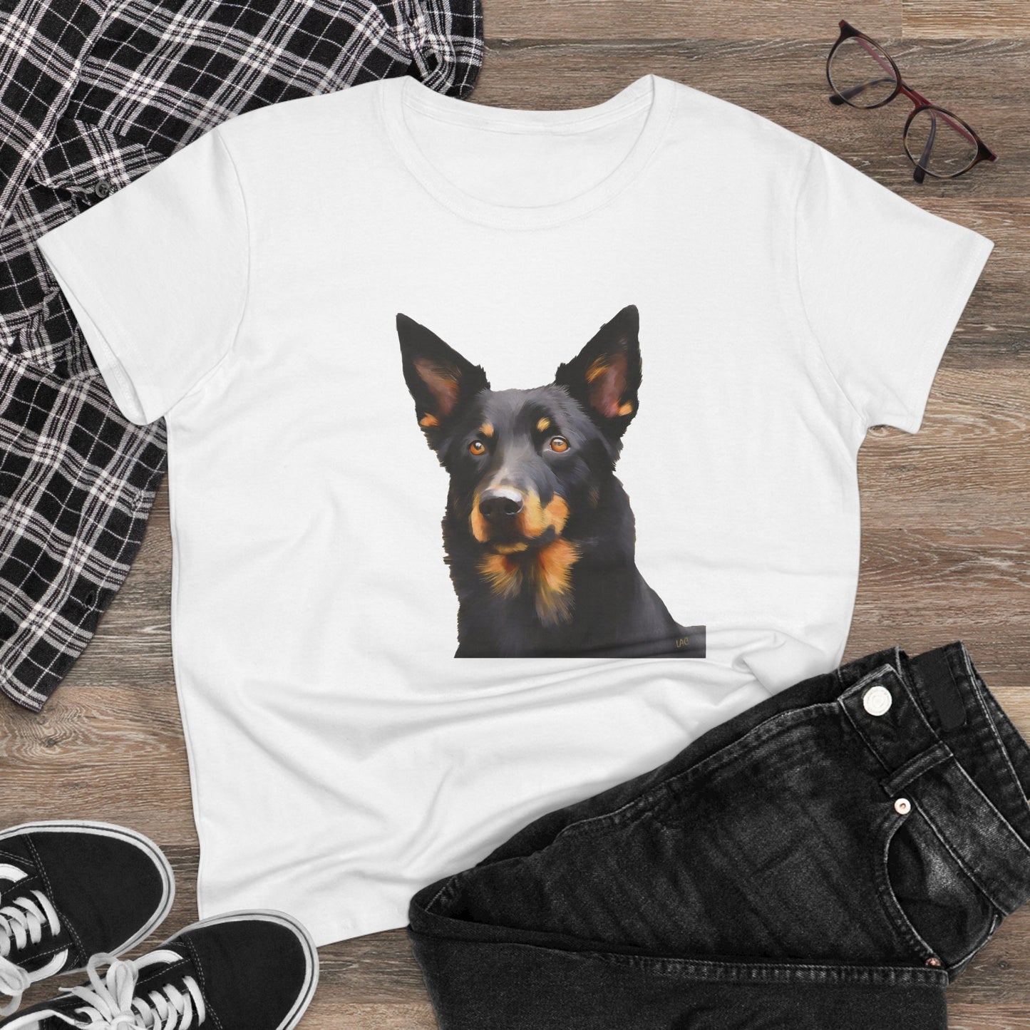 Australian Kelpie #2 Women's Midweight Cotton Tee