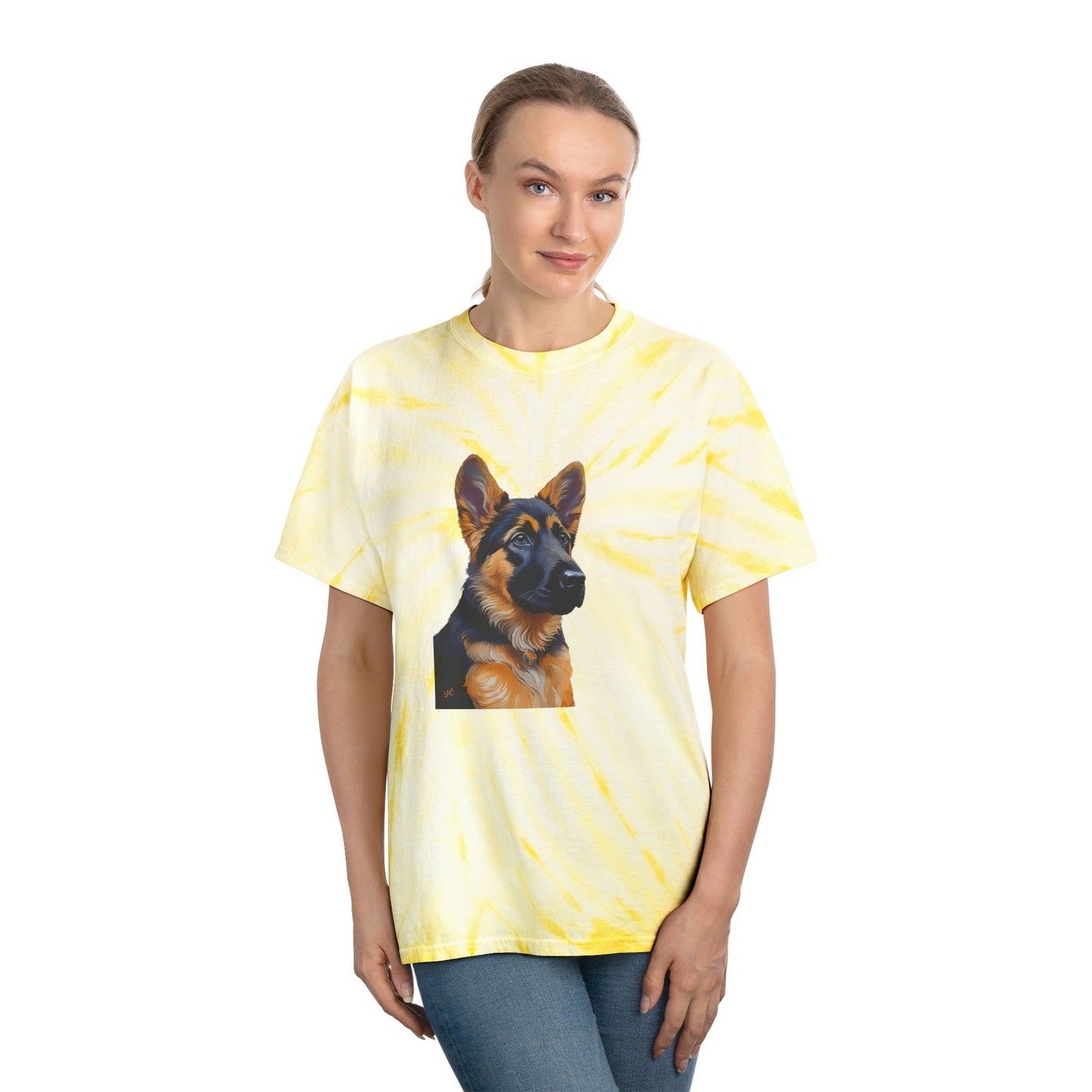 German Shepherd Puppy Classic Tie-Dye Tee, Cyclone