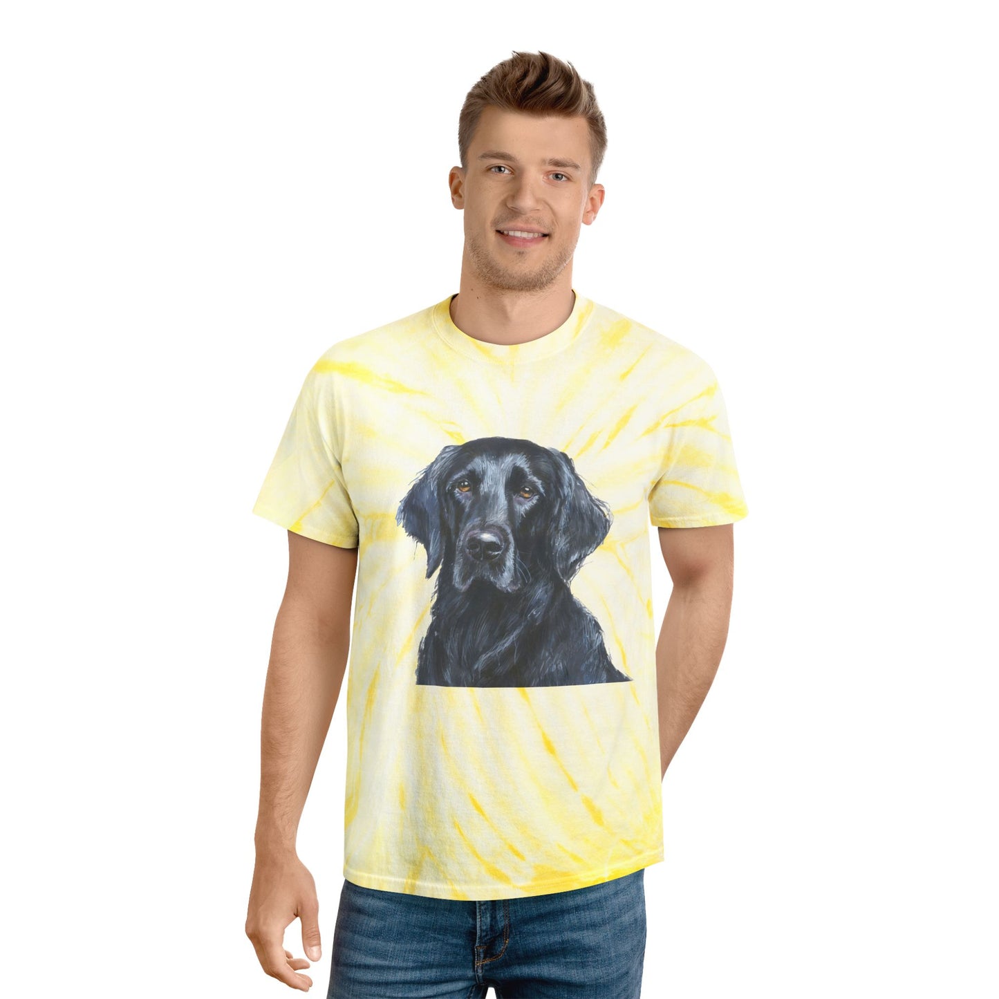 Flat-Coated Retriever Classic Tie-Dye Tee, Cyclone