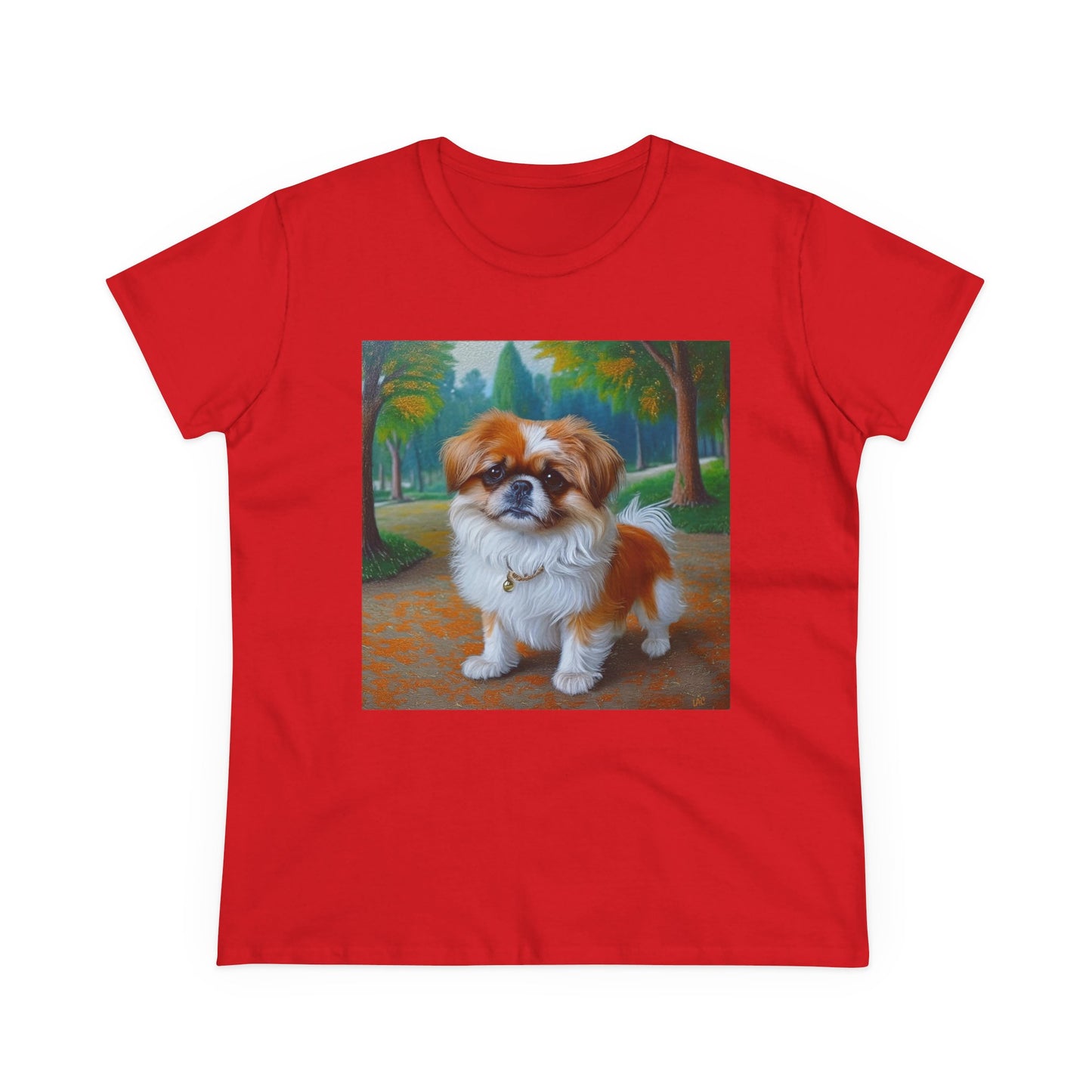 Pekingese Women's Midweight Cotton Tee