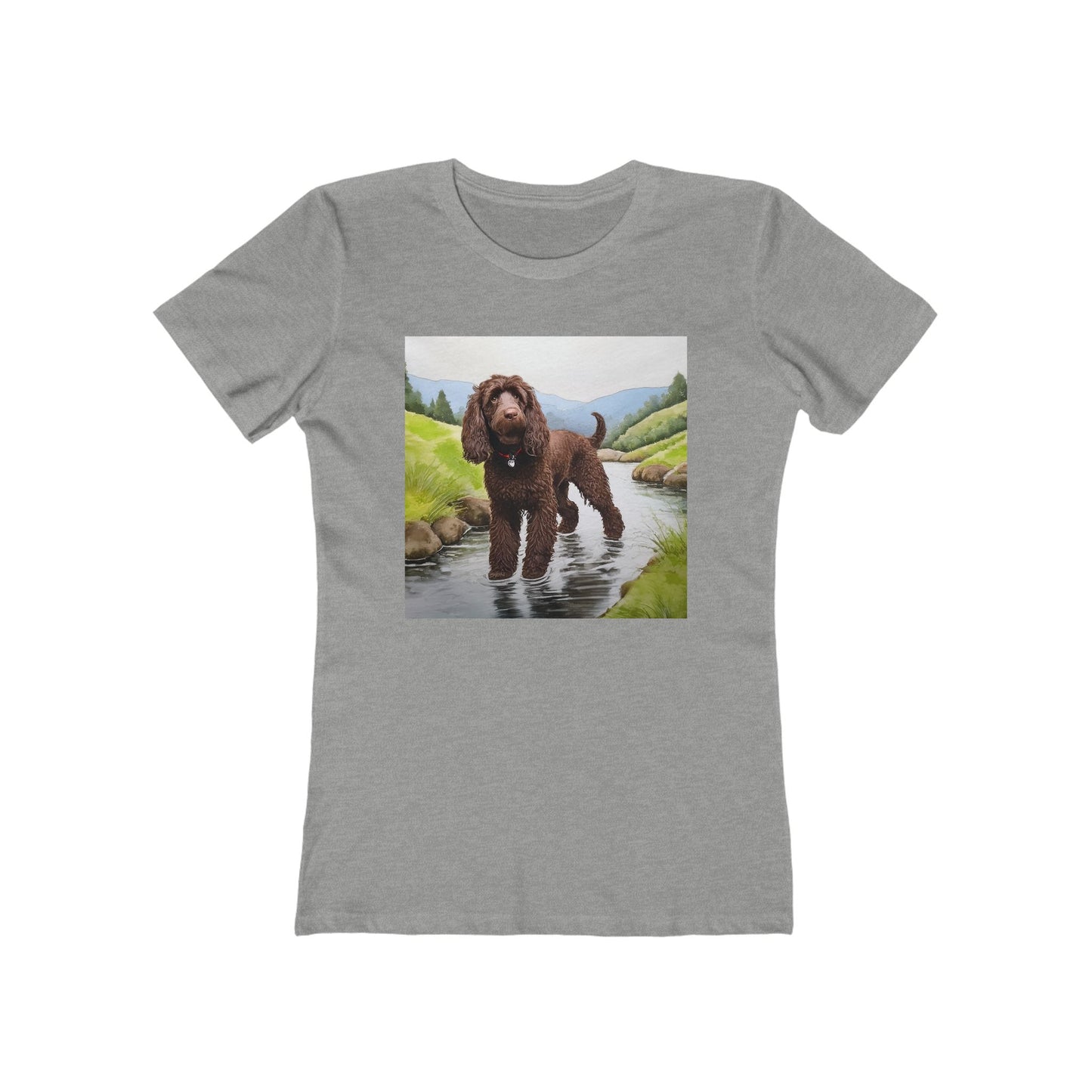 Irish Water Spaniel Women's Slim Fitted Ringspun Cotton Tee