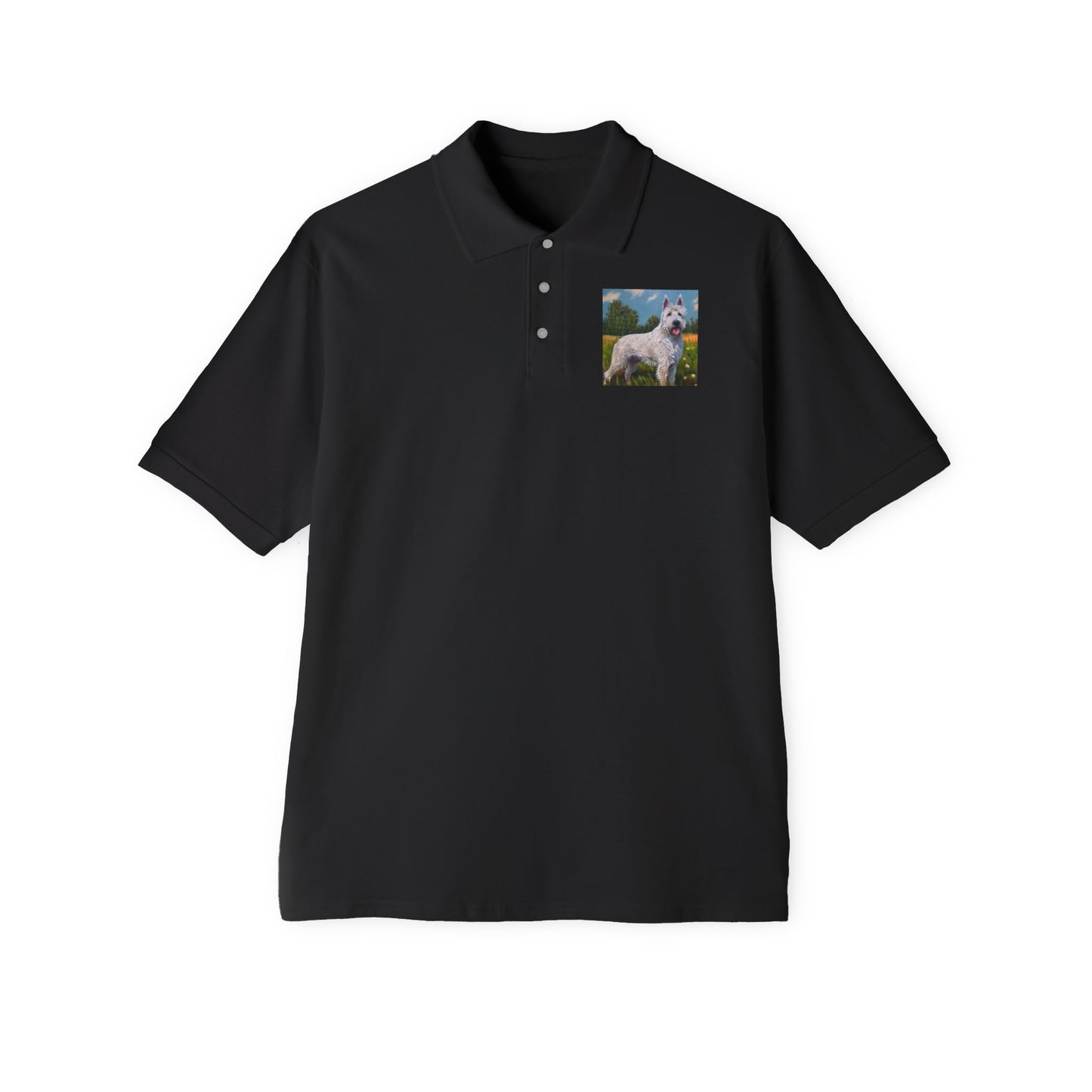 Bouvier des Ardennes Men's Piqué Polo Shirt