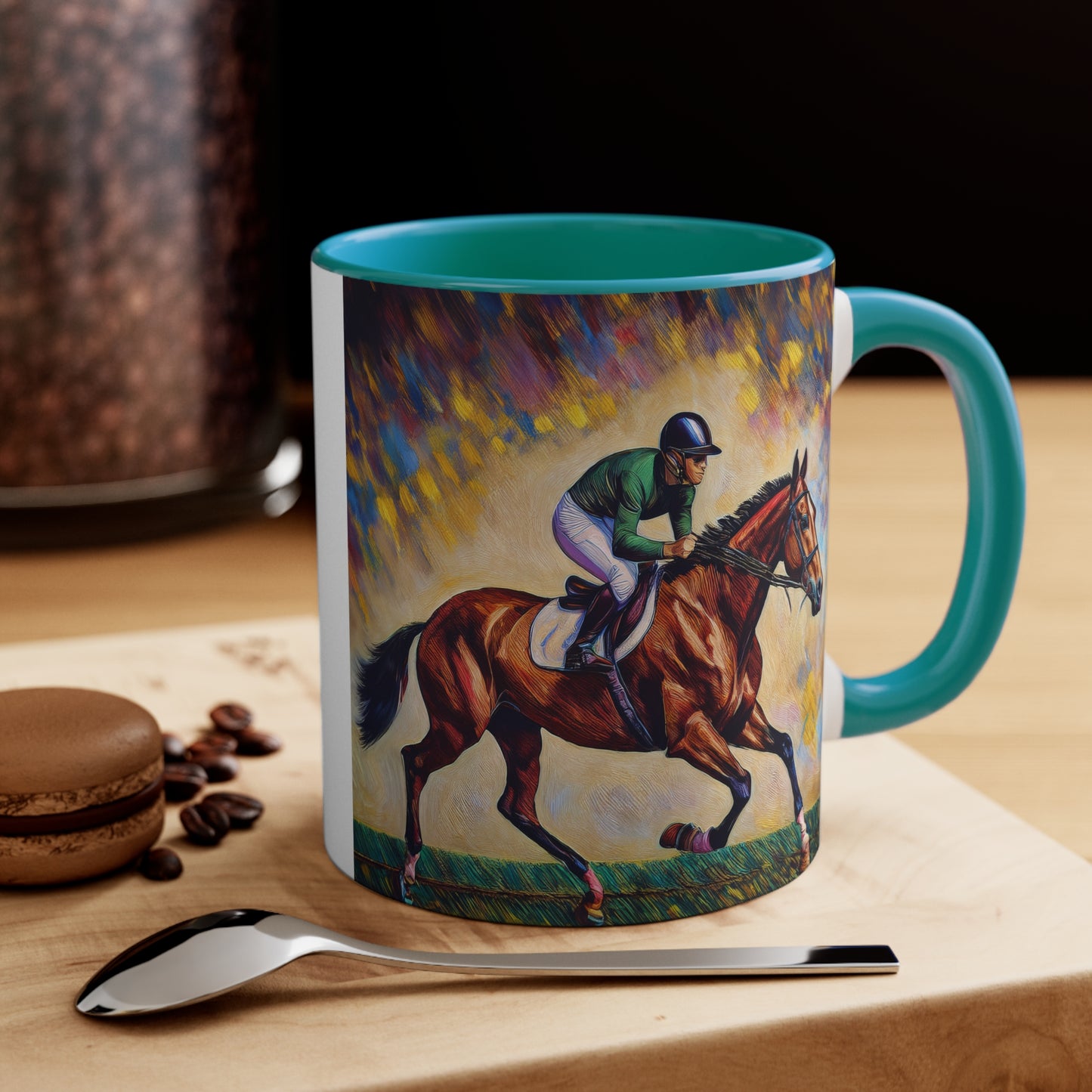 Race Horse and Jockey - Derby Day - 11oz Accent Mug