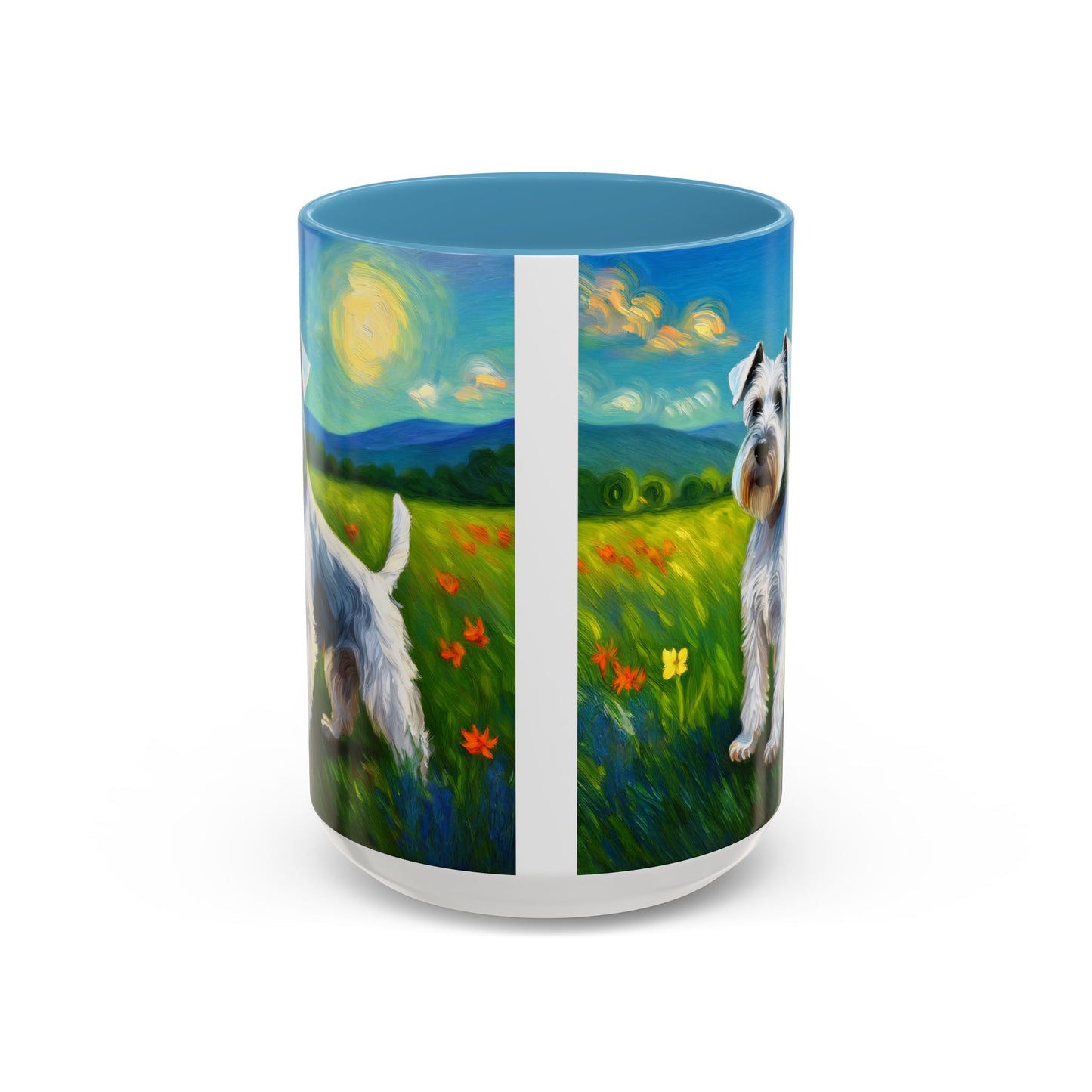 White Schnauzer Accent Coffee Mug - 2 Sizes