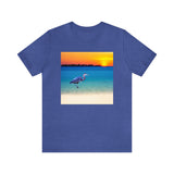 Blue Heron in Senset -  Classic Jersey Short Sleeve Tee