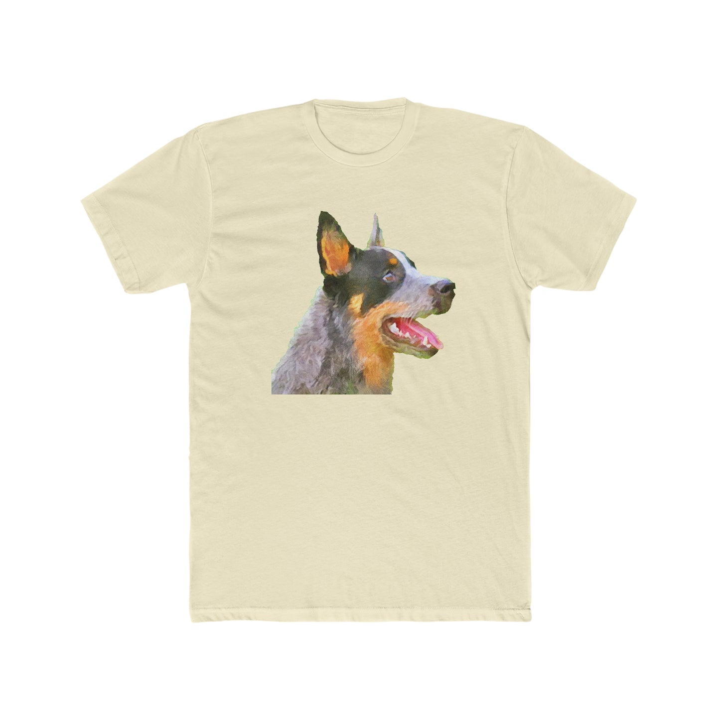 Blue Heeler - Australian Cattle Dog 'Percy' Men's Fitted Cotton Crew Tee