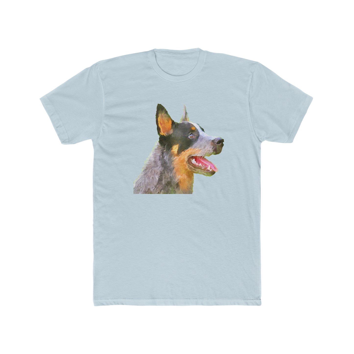 Blue Heeler - Australian Cattle Dog 'Percy' Men's Fitted Cotton Crew Tee