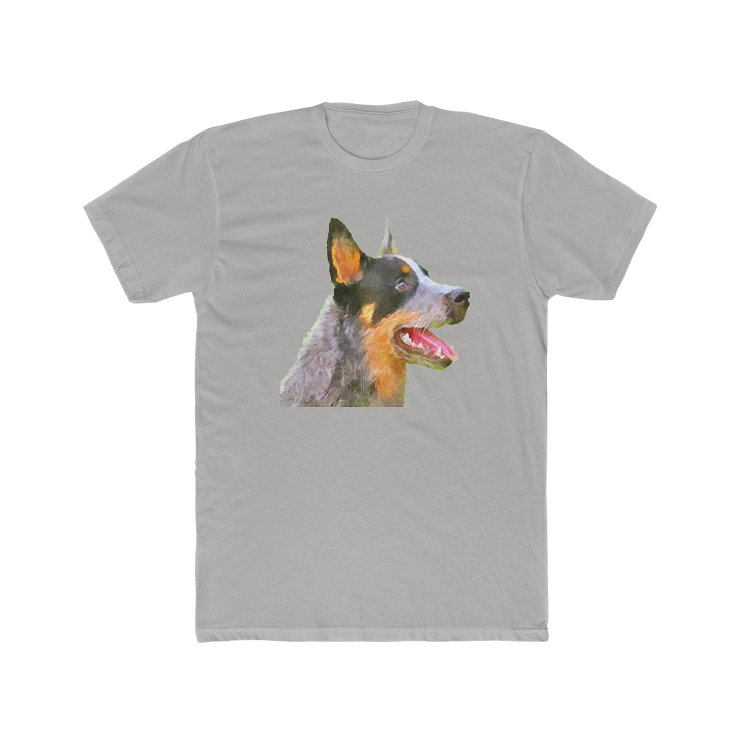 Blue Heeler - Australian Cattle Dog 'Percy' Men's Fitted Cotton Crew Tee