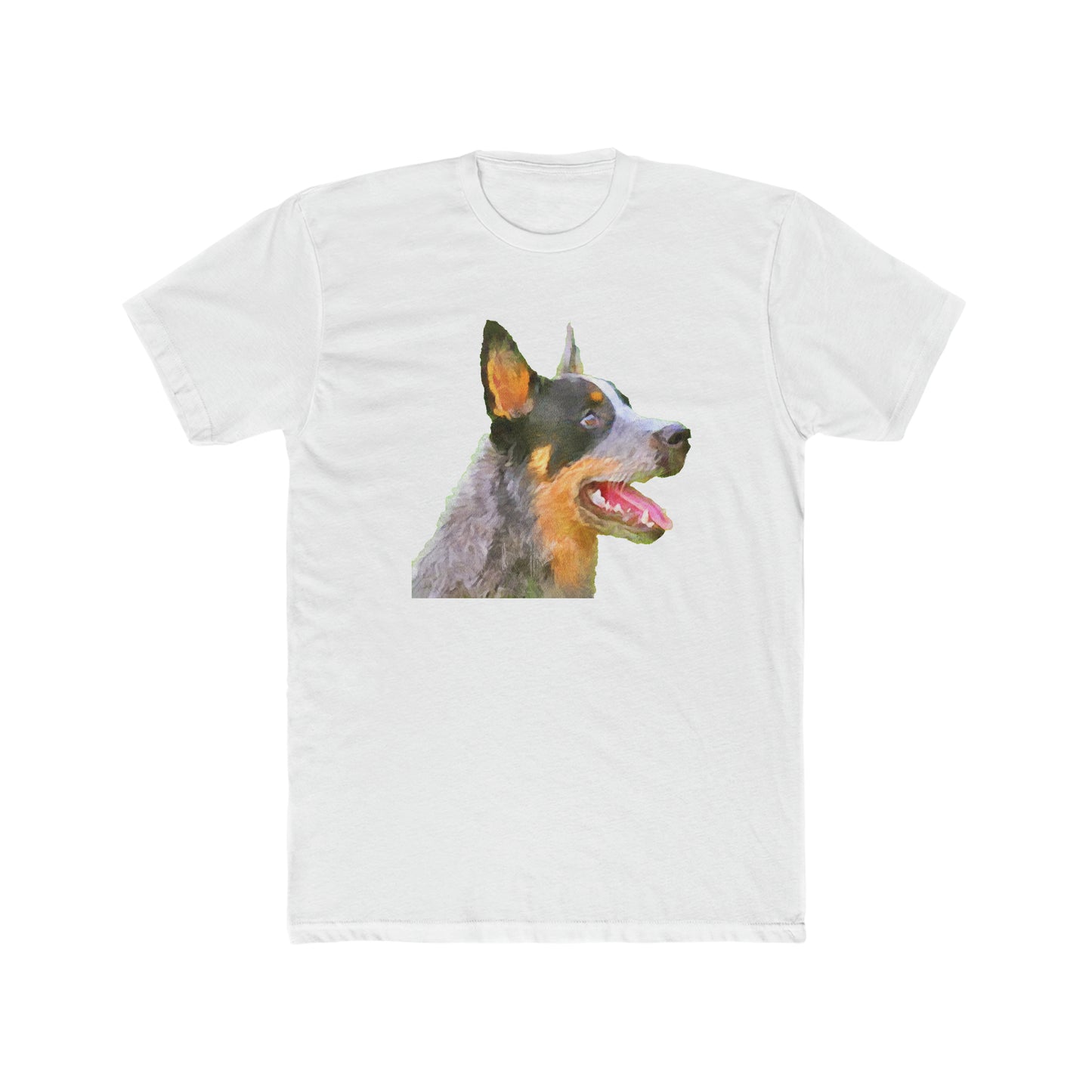 Blue Heeler - Australian Cattle Dog 'Percy' Men's Fitted Cotton Crew Tee