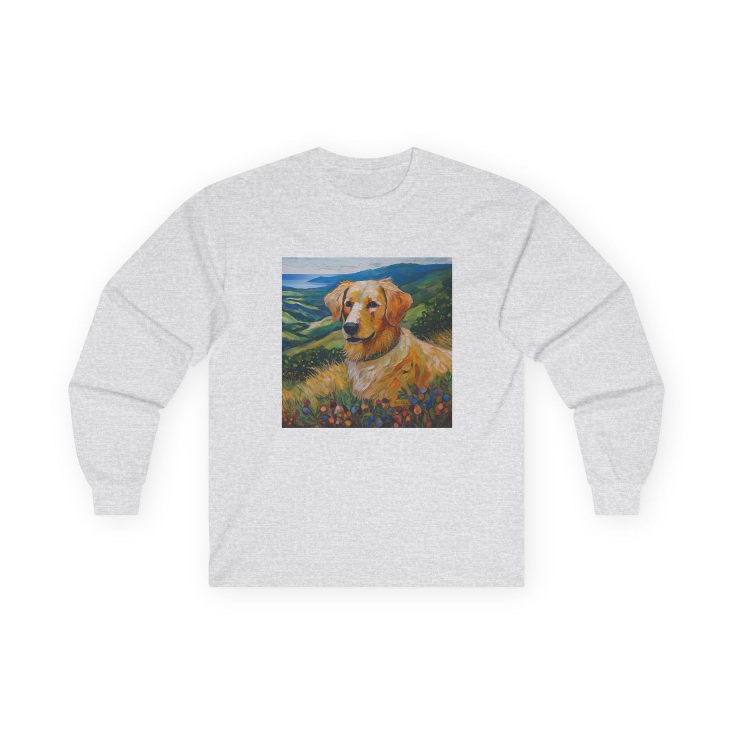 Golden Retriever #3 Unisex Cotton Long Sleeve Tee