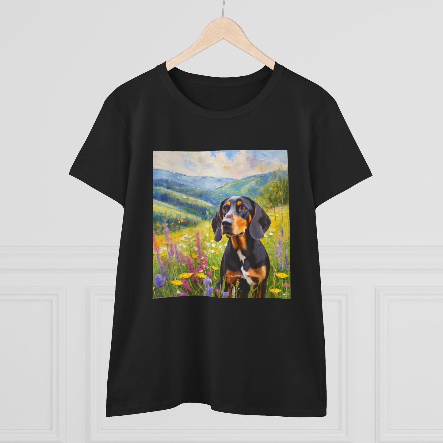 Black & Tan Coonhound Women's Midweight Cotton Tee