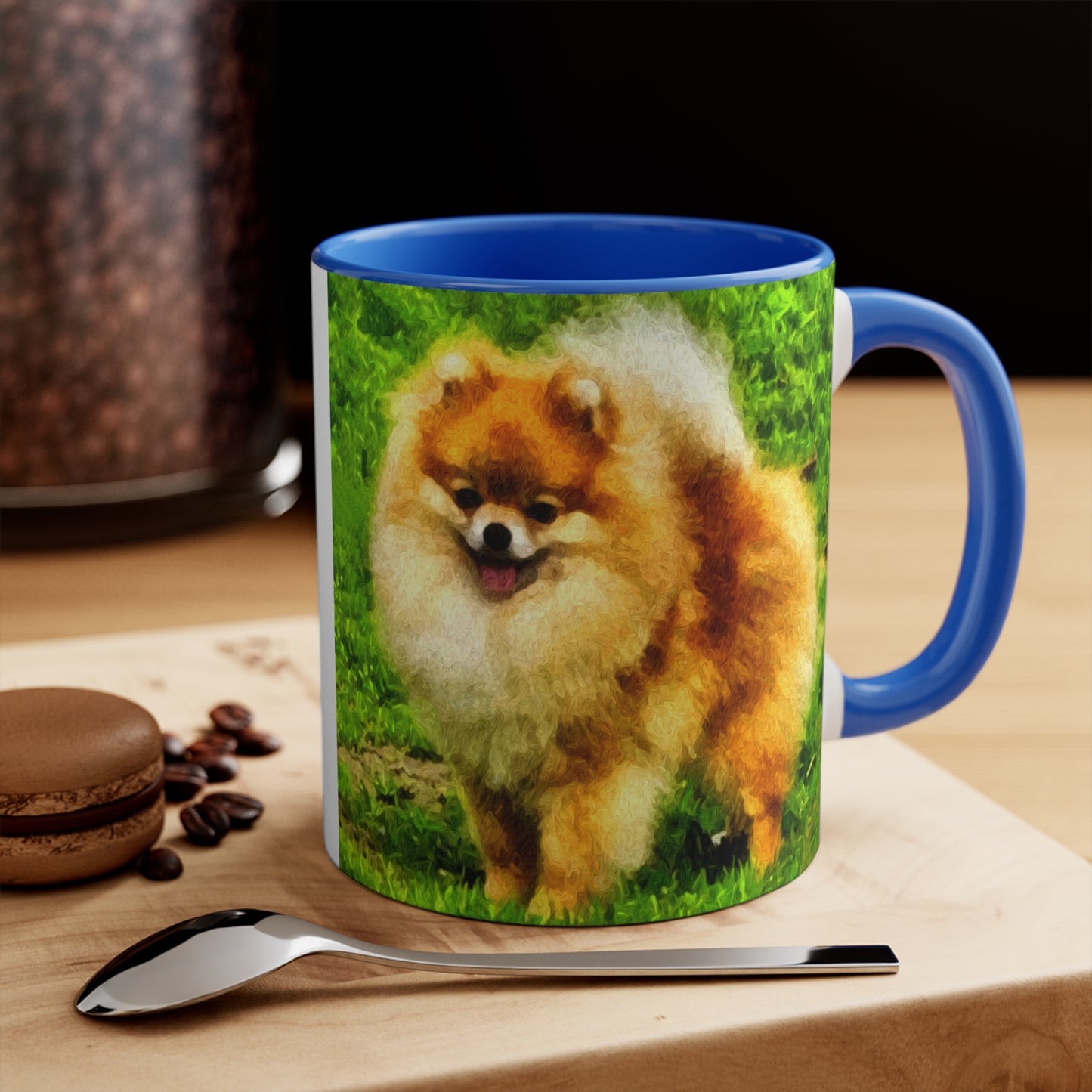Pomeranian 'Pom Pom' Accent Coffee Mug, 11oz