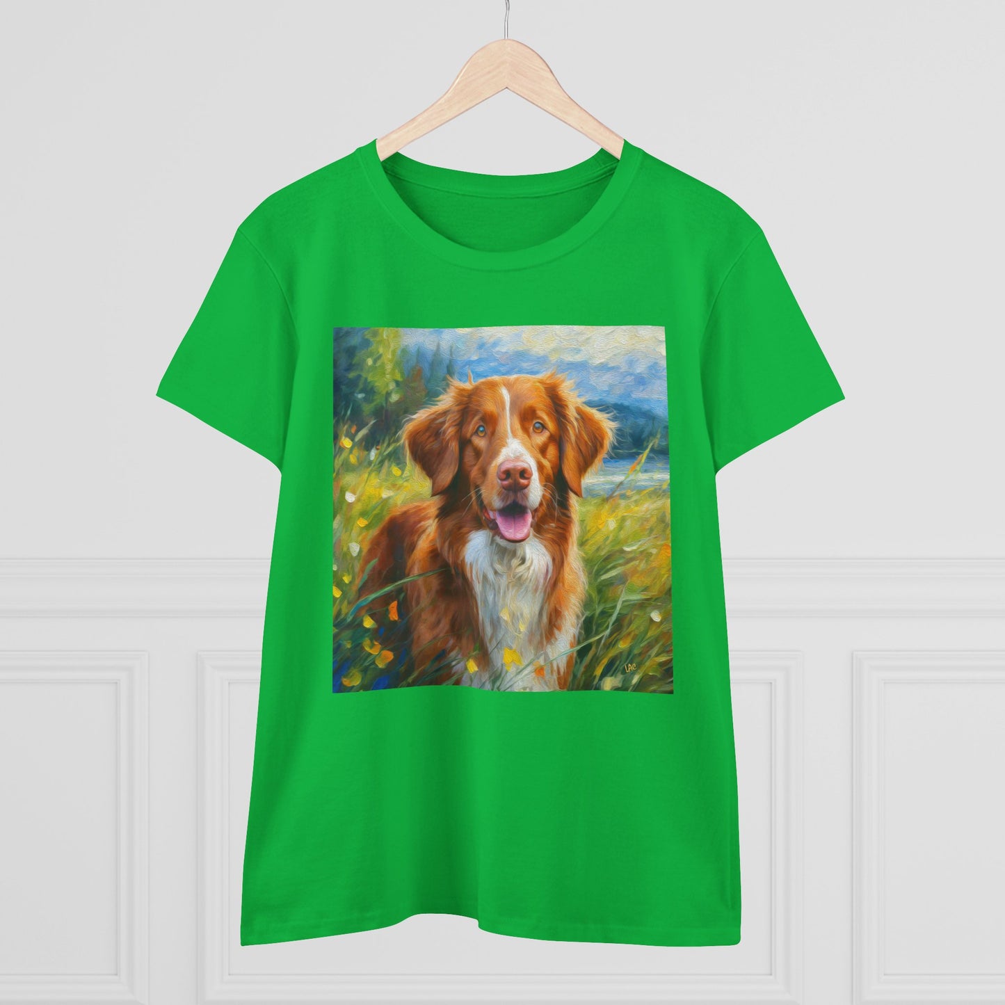 Nova Scotia Duck Tolling Retriever 'DIxie' Women's Midweight Cotton Tee