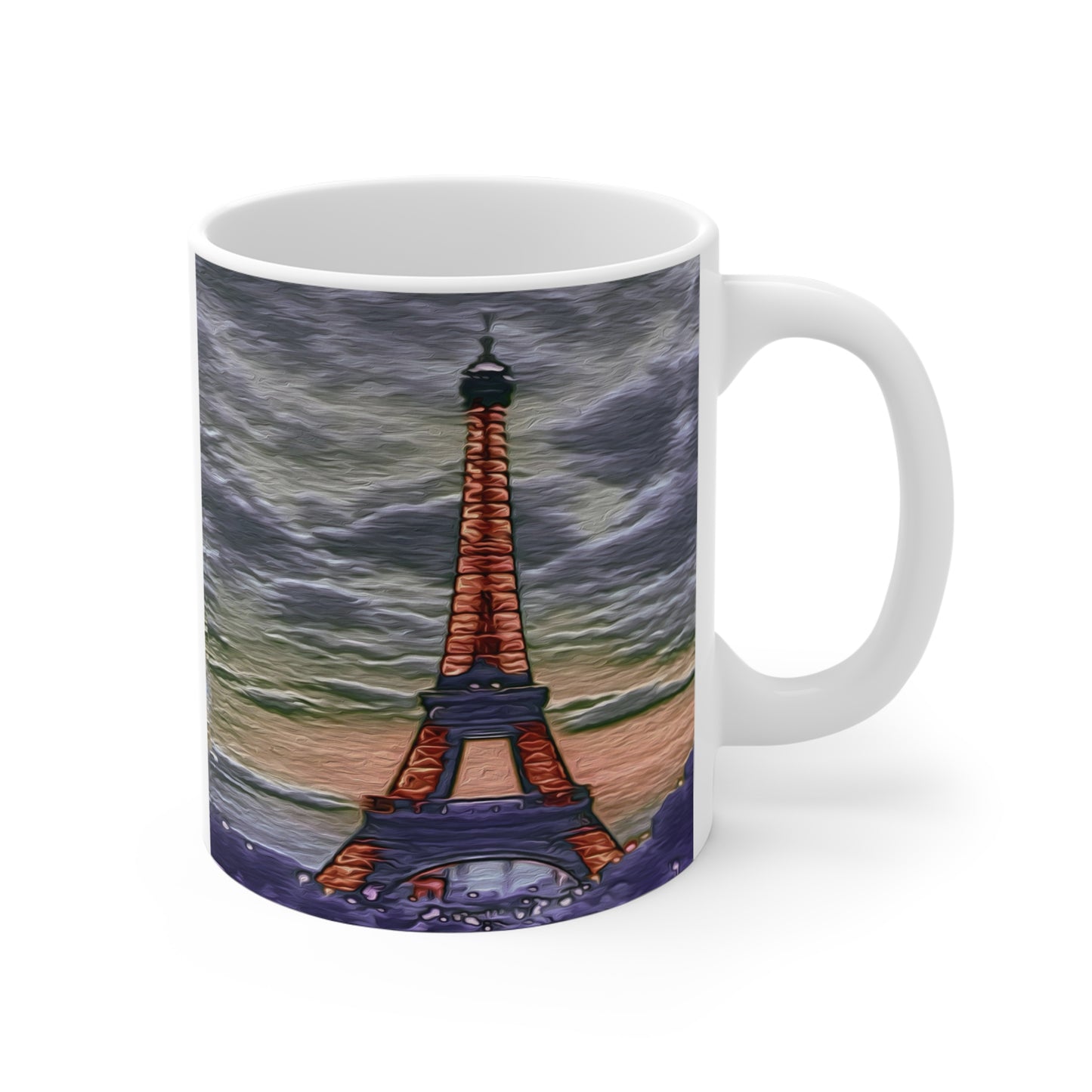 Eiffel Tower Sunset Ceramic Mug