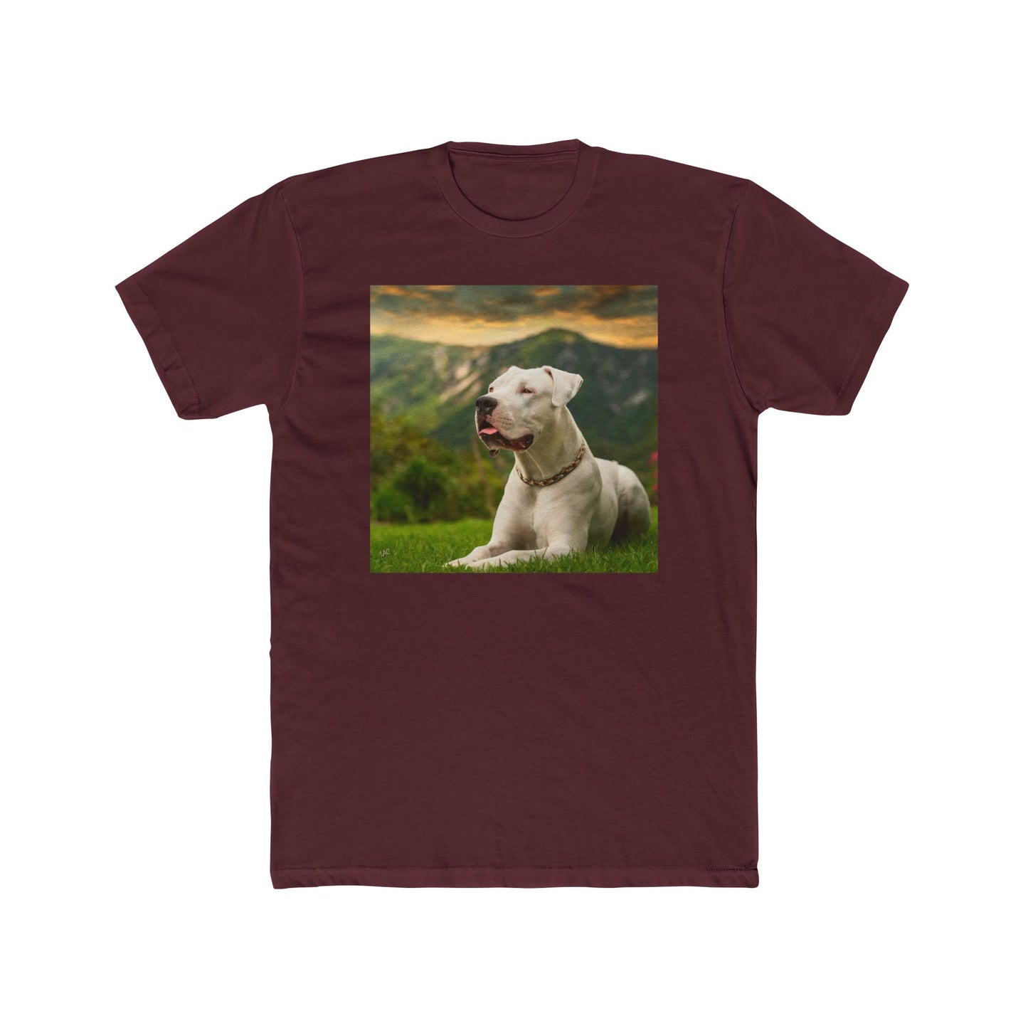 Dogo Argentino Men's Fitted Cotton Crew Tee