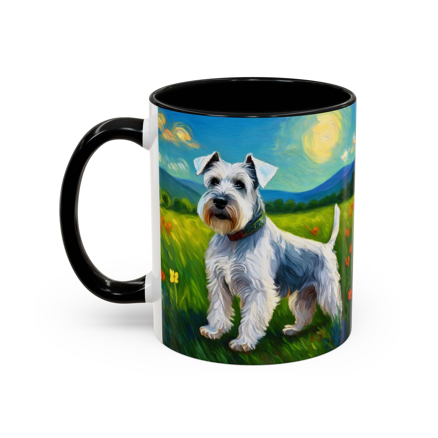 White Schnauzer Accent Coffee Mug - 2 Sizes