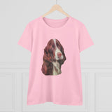 English Springer Spaniel Women's Midweight Cotton Tee