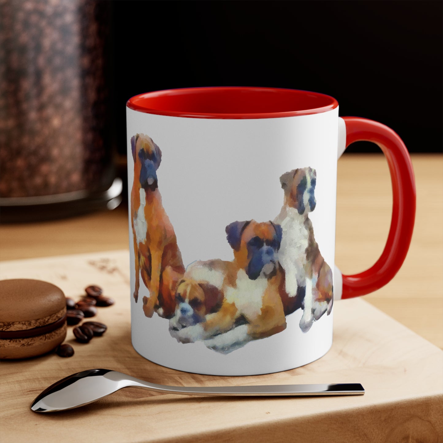 Boxer Quartet Cheerful Ceramic Coffee Mug - 11oz