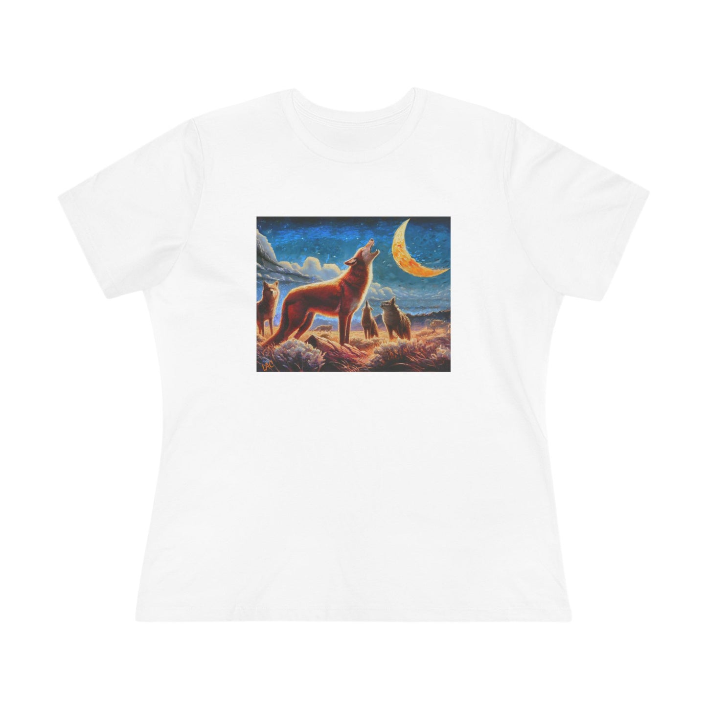 Coyotees in Moonlight Women's Relaxed Fit Cotton Tee