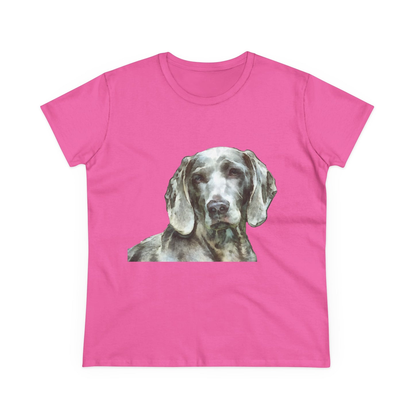 Weimaraner 'Greyson' Women's Midweight Cotton Tee
