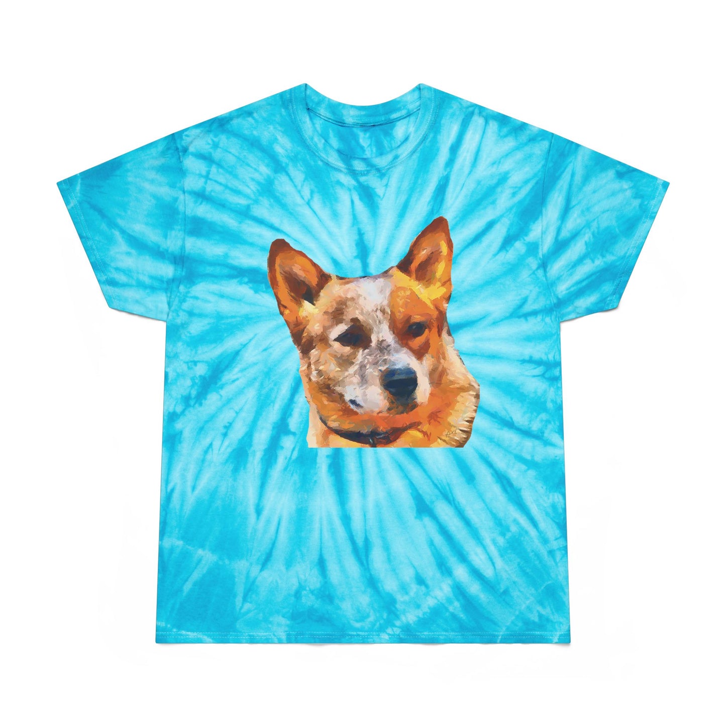 Australian Cattle Dog - Red Heeler Unisex Cotton Tie-Dye Tee, Cyclone