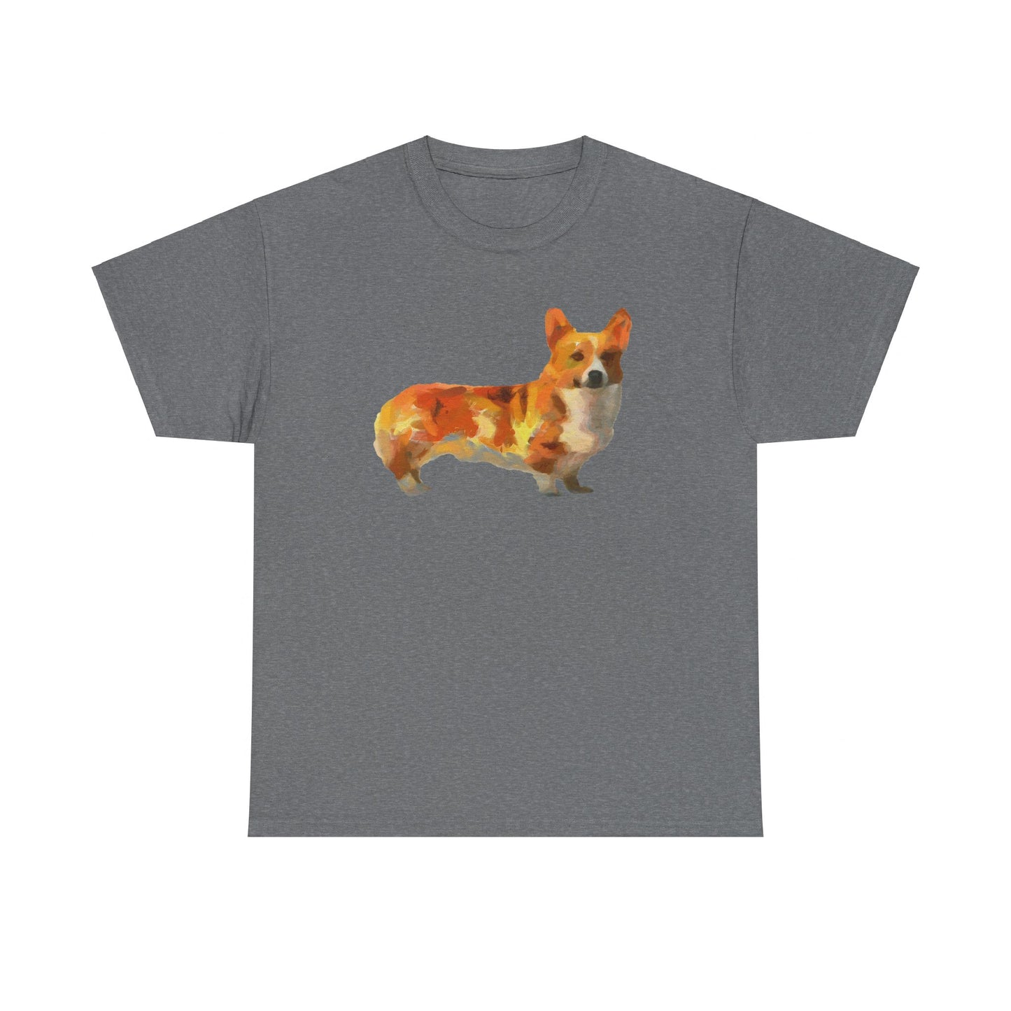 Elegant Pembroke Welsh Corgi Unisex Heavy Cotton Tee
