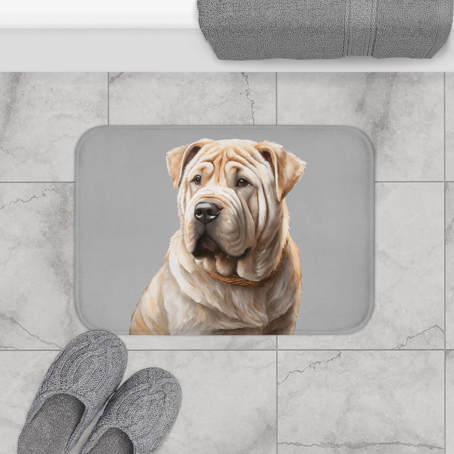 Luxurious Chinese Shar-Pei Bathroom Rug Mat