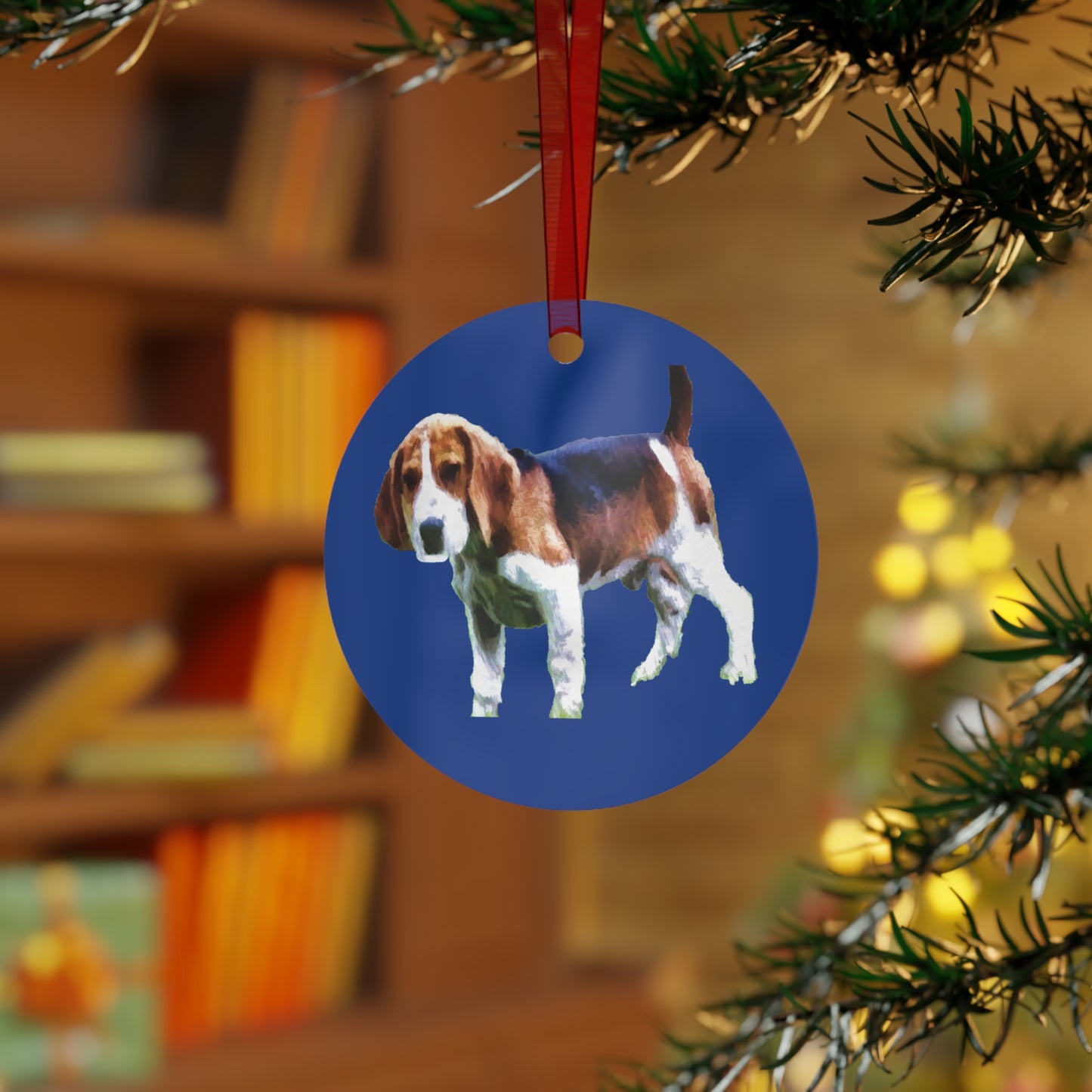 Charming American Foxhound Metal Ornaments