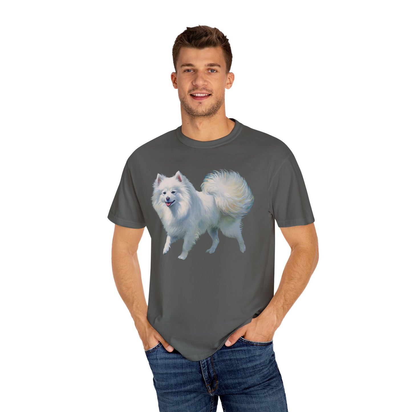 Japanese Spitz - Unisex Relaxed Garment-Dyed T-shirt