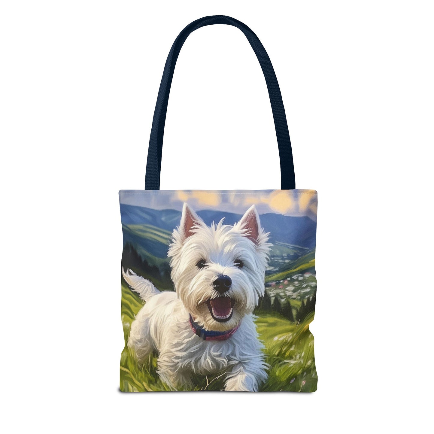 Westie Polyester Tote Bag