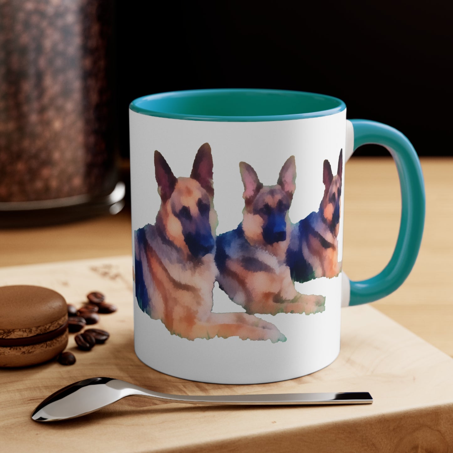 German Shepherd Trio Accent Coffee Mug, 11oz