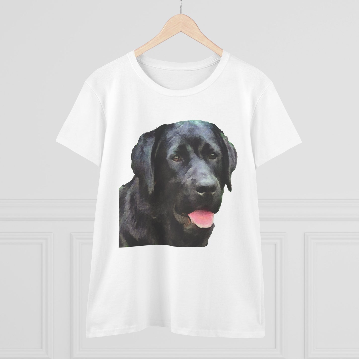 Black Lab 'Rizzo' - Labrador Retriever Women's Midweight Cotton Tee