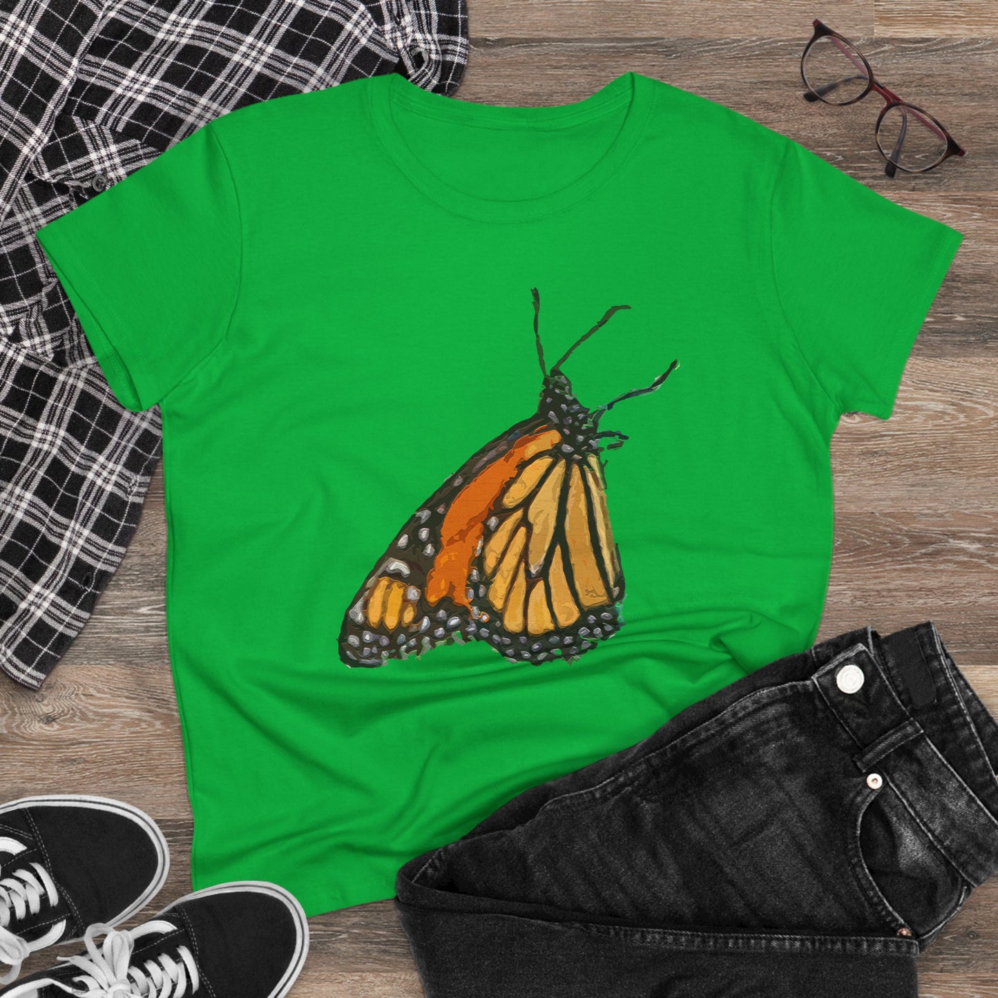 Monarch Butterfly Women's Midweight Cotton Tee