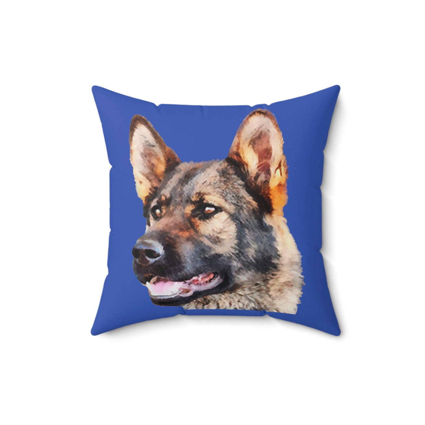 German Shepherd 'Hans' Spun Polyester Throw Pillow