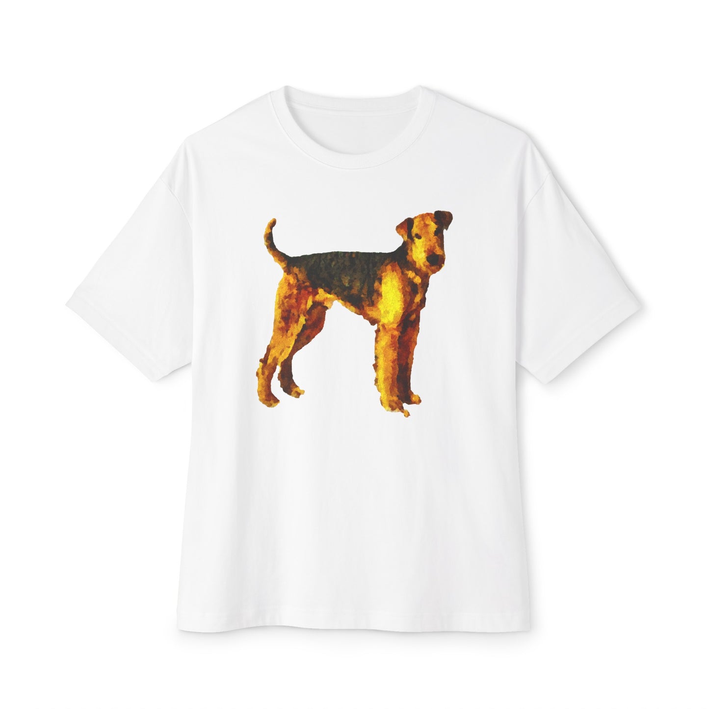 Airedale Terrier Unisex Oversized Ringspun Cotton Boxy T-Shirt