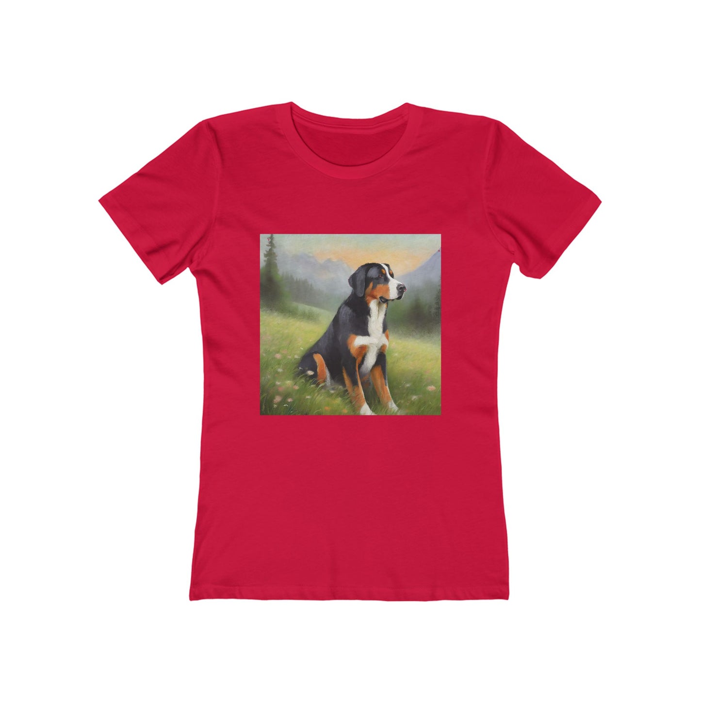 Greater Swiss Mountain Dog Women's Slim Fitted Cotton Tee