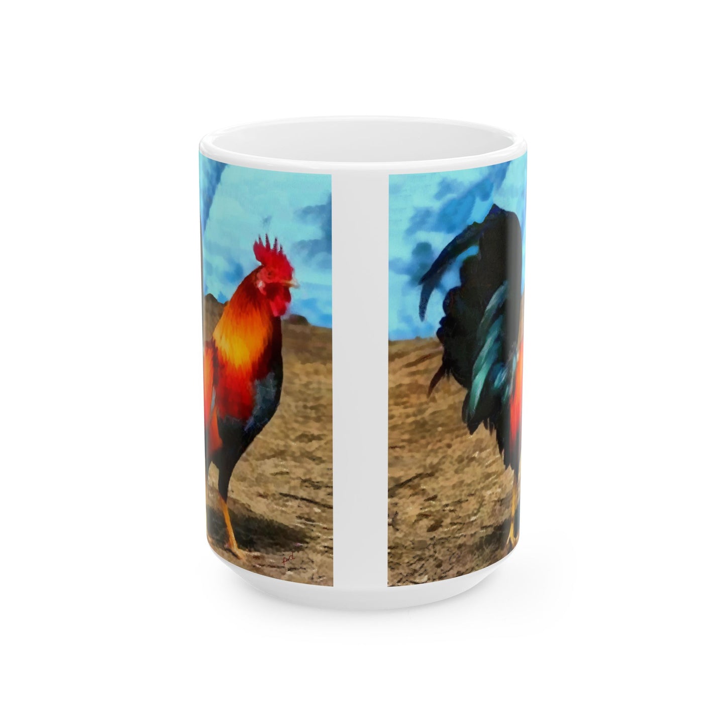 Rooster 'Silas' Ceramic Mug, 2 sizes