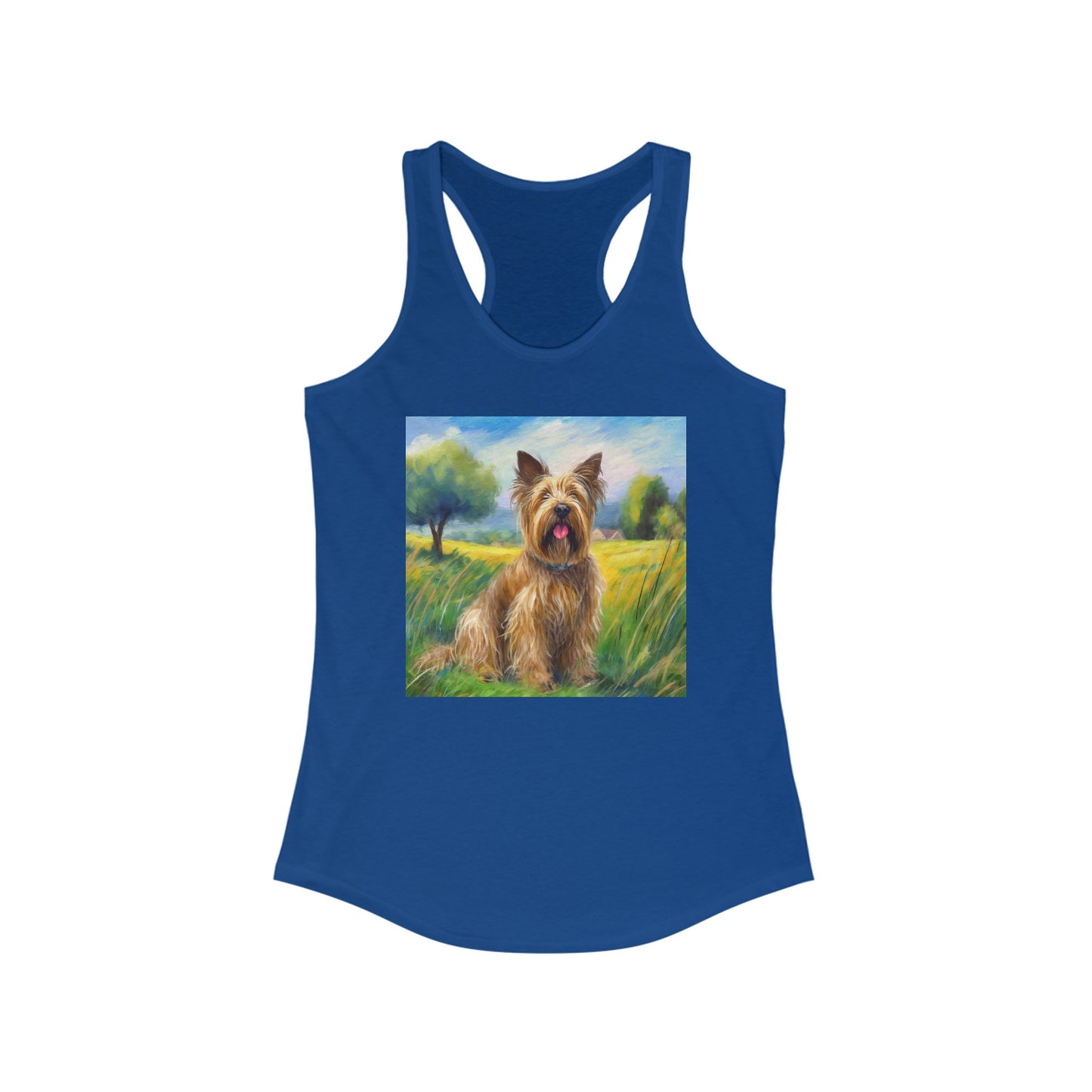 Elegance Embodied Briard Women's Racerback Tank Top