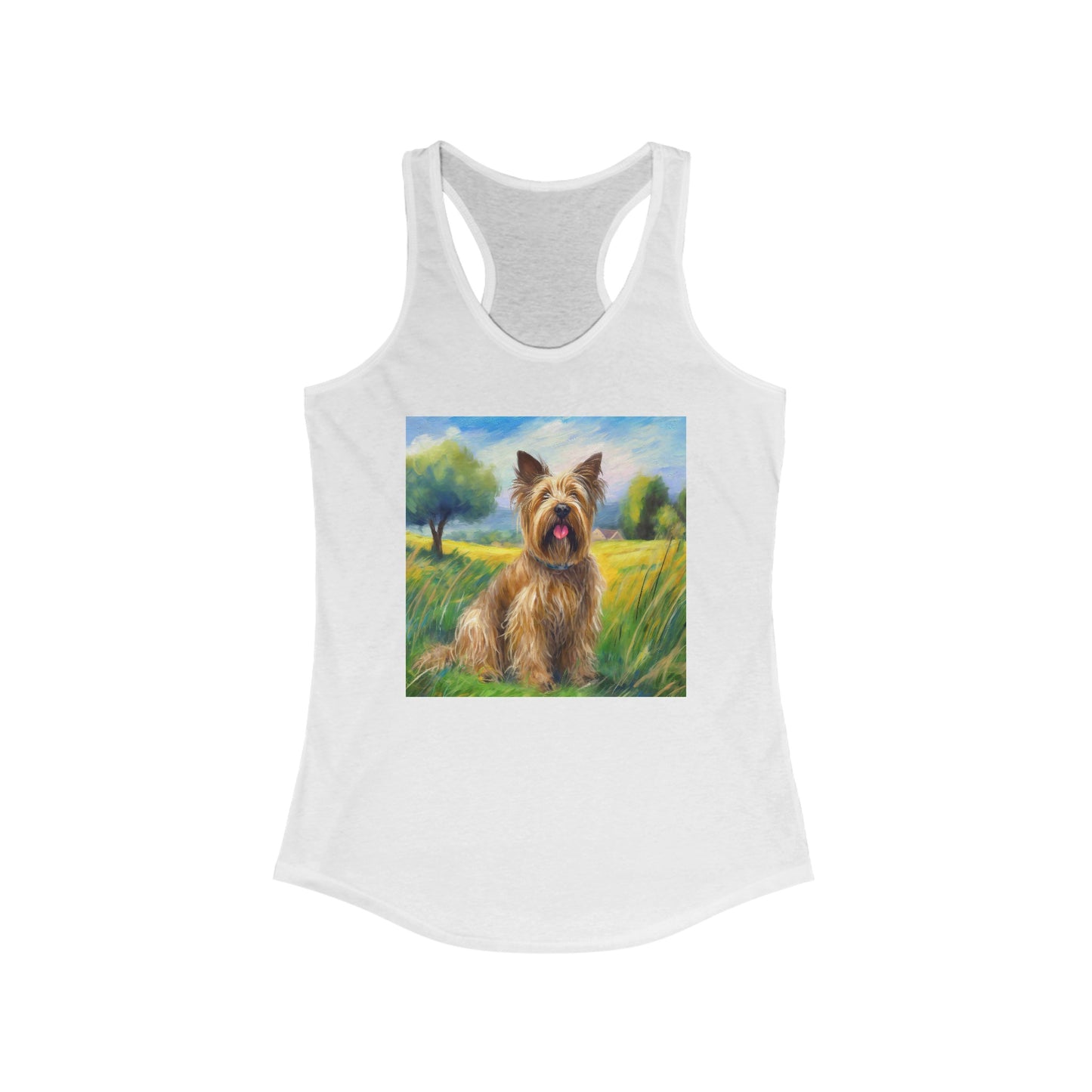 Elegance Embodied Briard Women's Racerback Tank Top