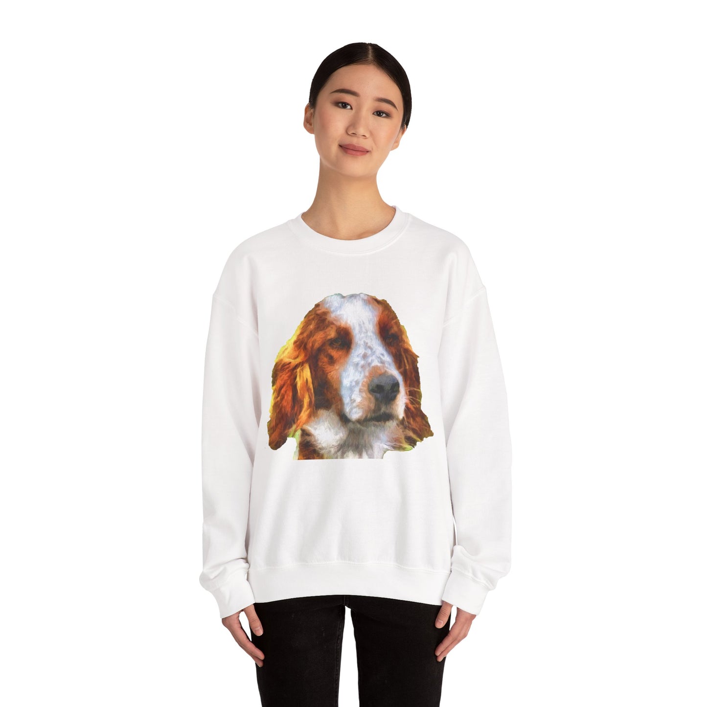 Irish Red & White Setter - Unisex 50/50 Crewneck Sweatshirt