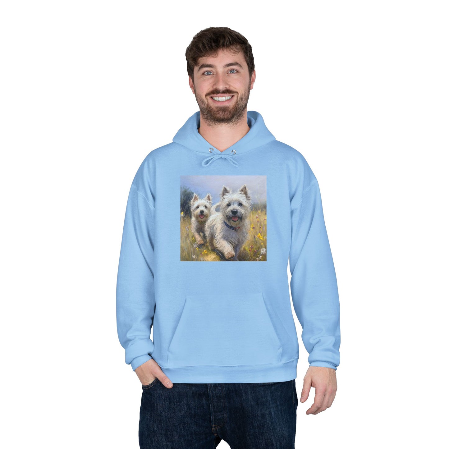 Cairn Terriers - Unisex Cotton Blend Fleece Lined Hoodie Sweatshirt
