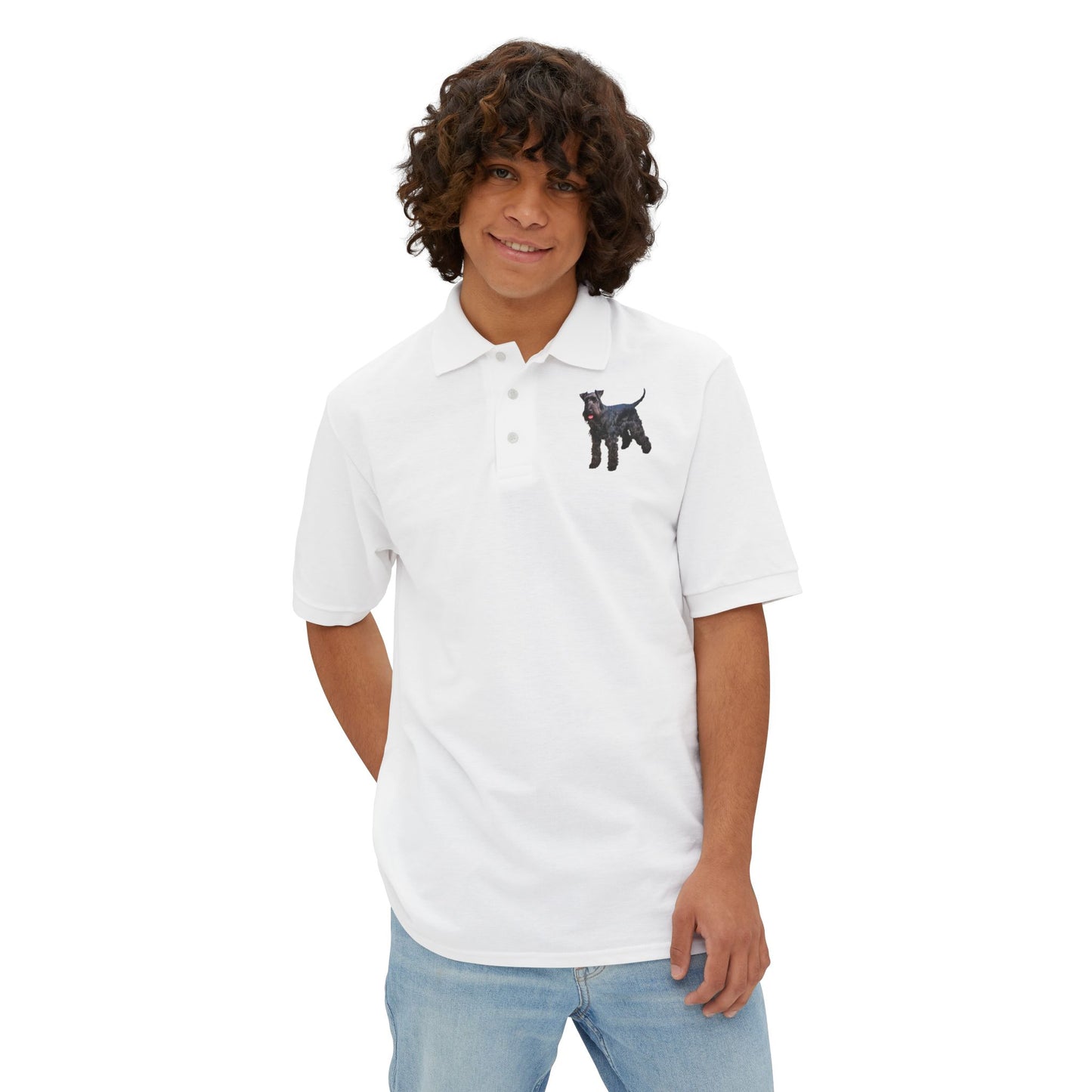 Kerry Blue Terrier - Men's Piqué Polo Shirt