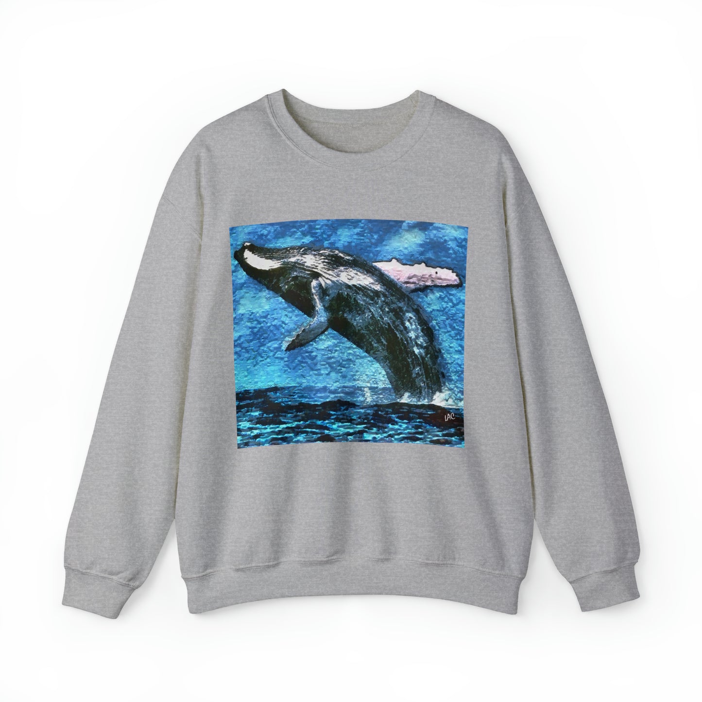 Humpback Whale Unisex 50/50 Crewneck Sweatshirt
