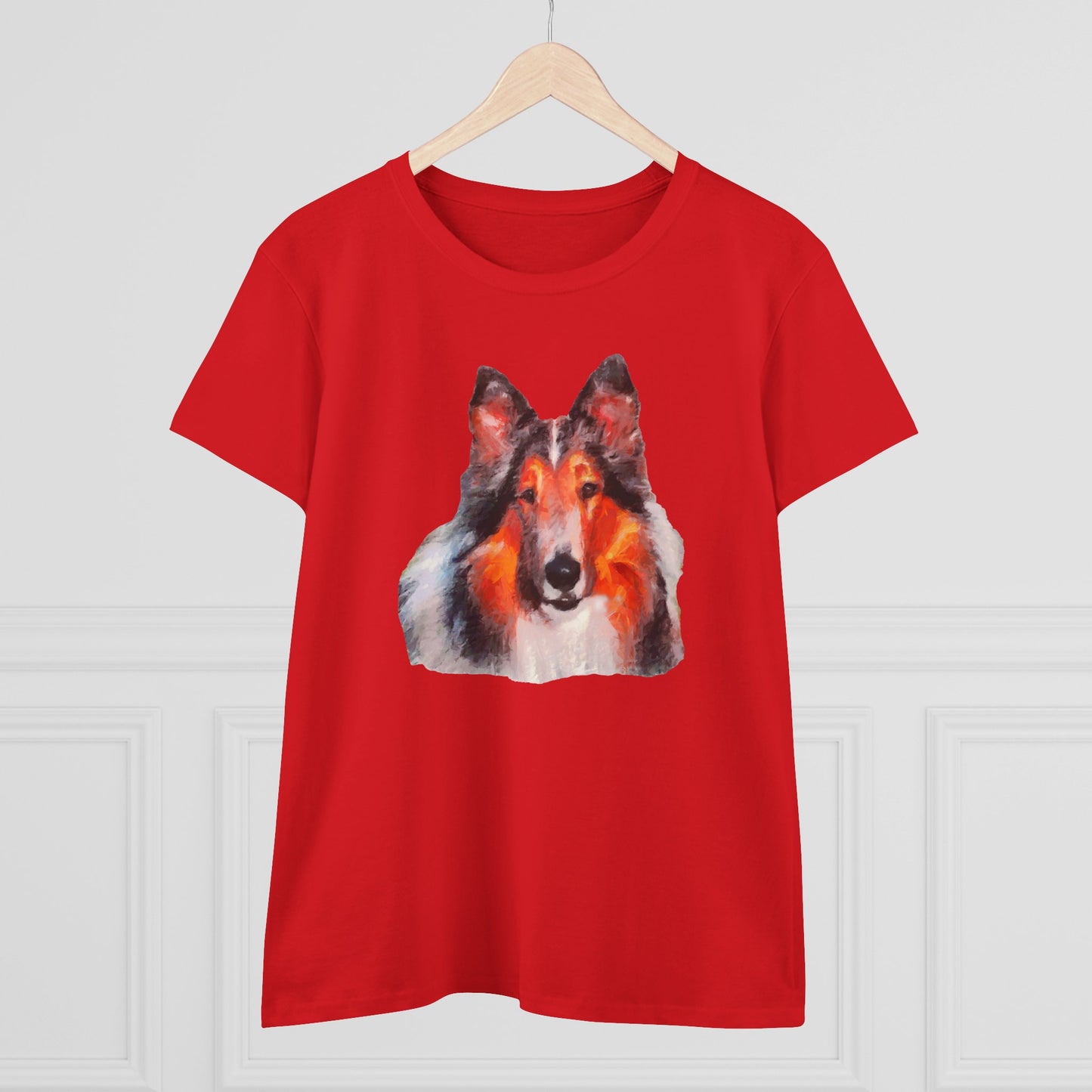 Collie - Rough Coated - Women's Midweight Cotton Tee